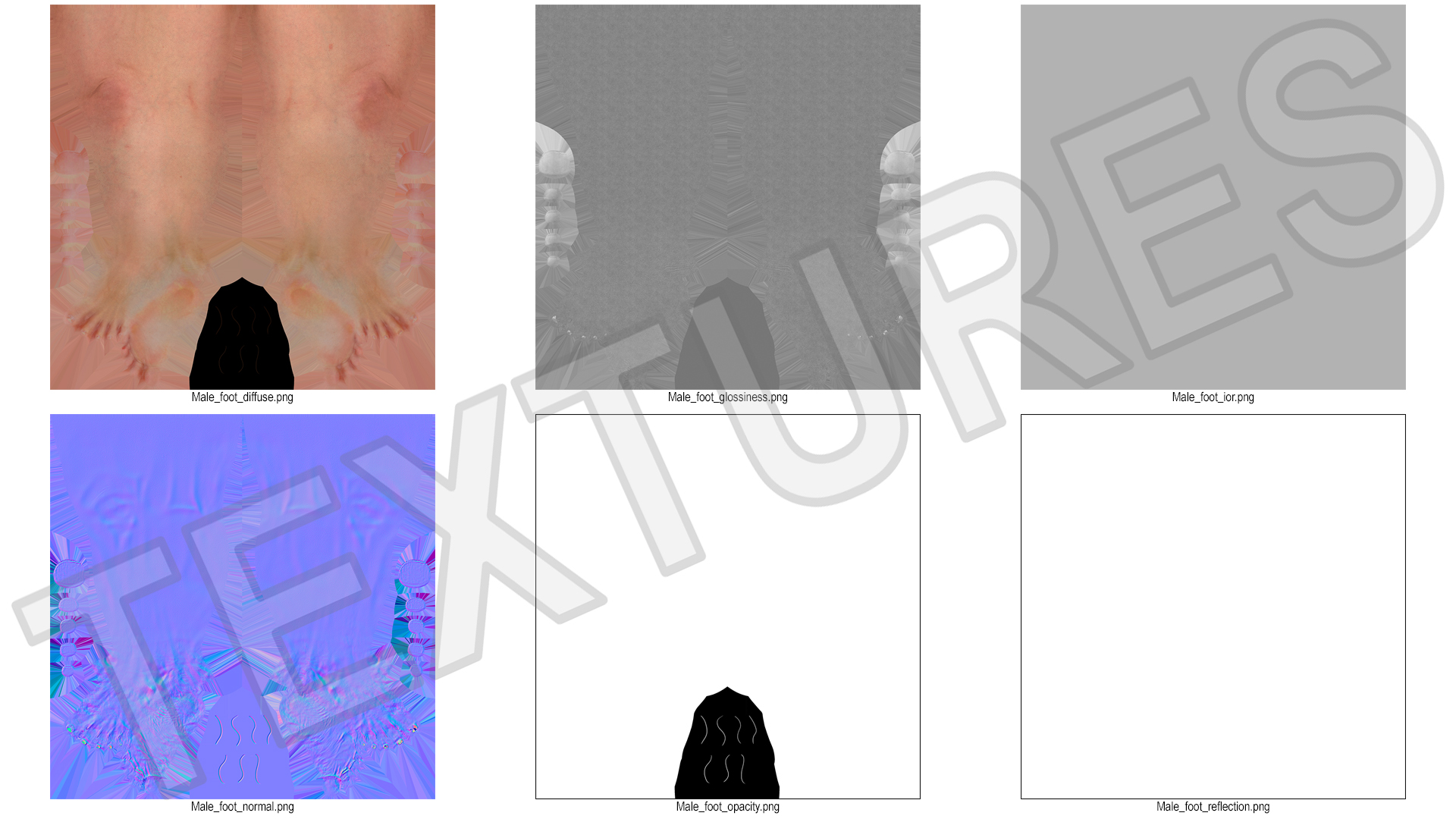 Realistic Human Male Legs Rigged 3D