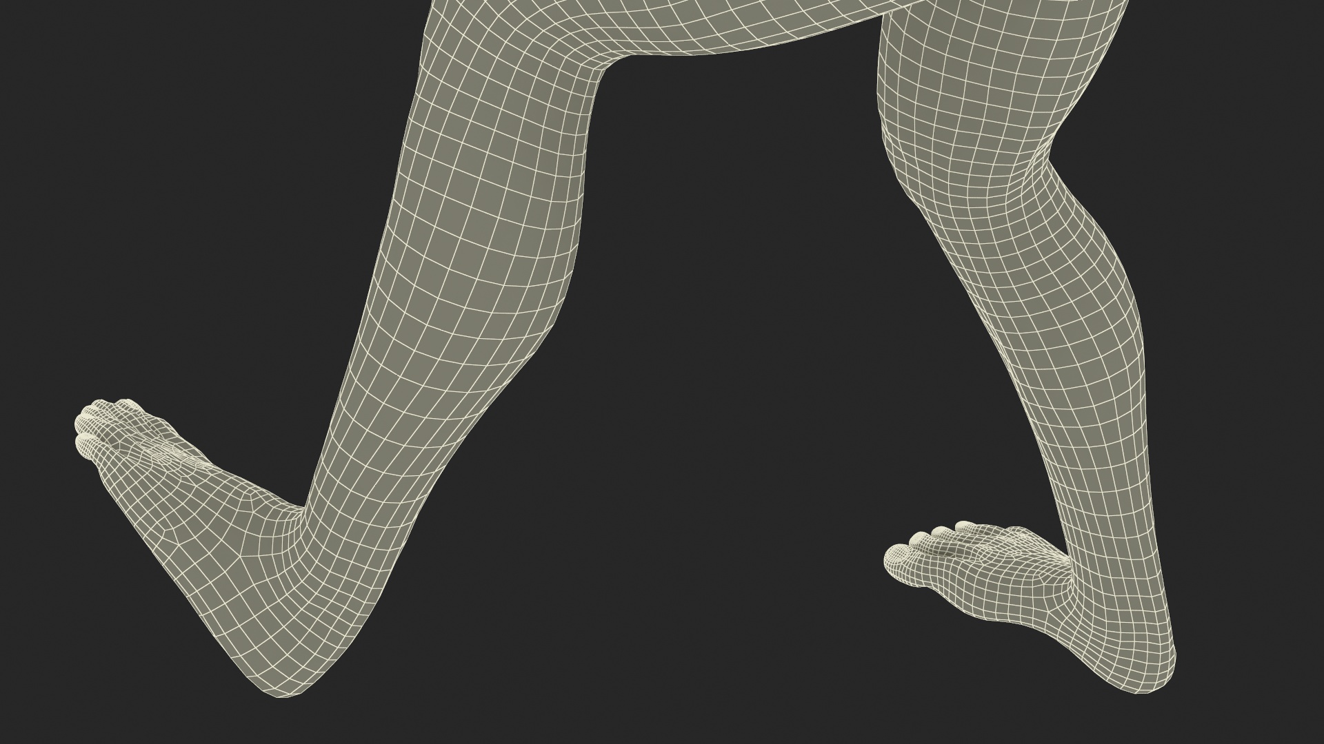 Realistic Human Male Legs Rigged 3D
