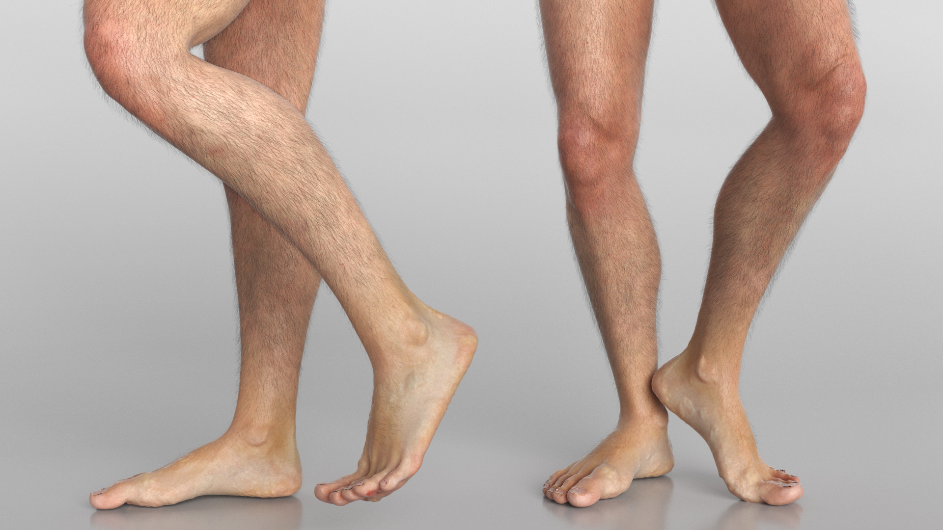 Realistic Human Male Legs Rigged 3D