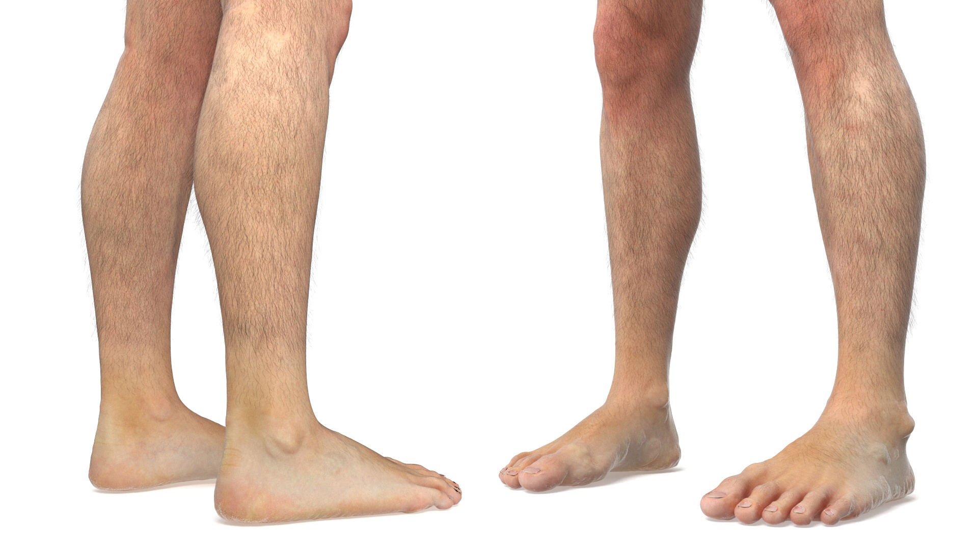 Realistic Human Male Legs Rigged 3D