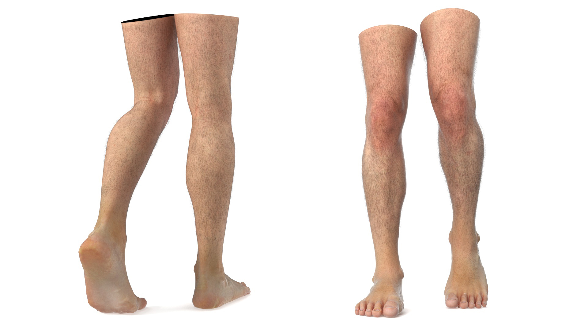 Realistic Human Male Legs Rigged 3D
