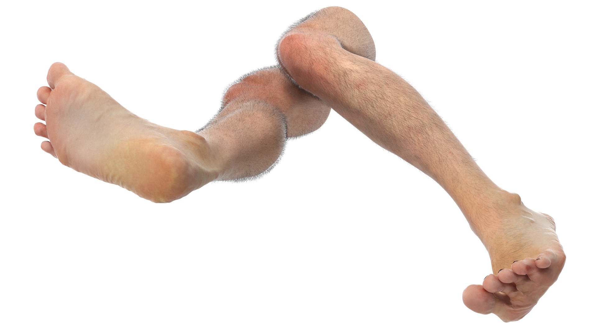 Realistic Human Male Legs Rigged 3D