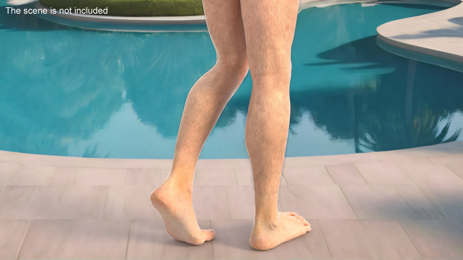 Realistic Human Male Legs Rigged 3D