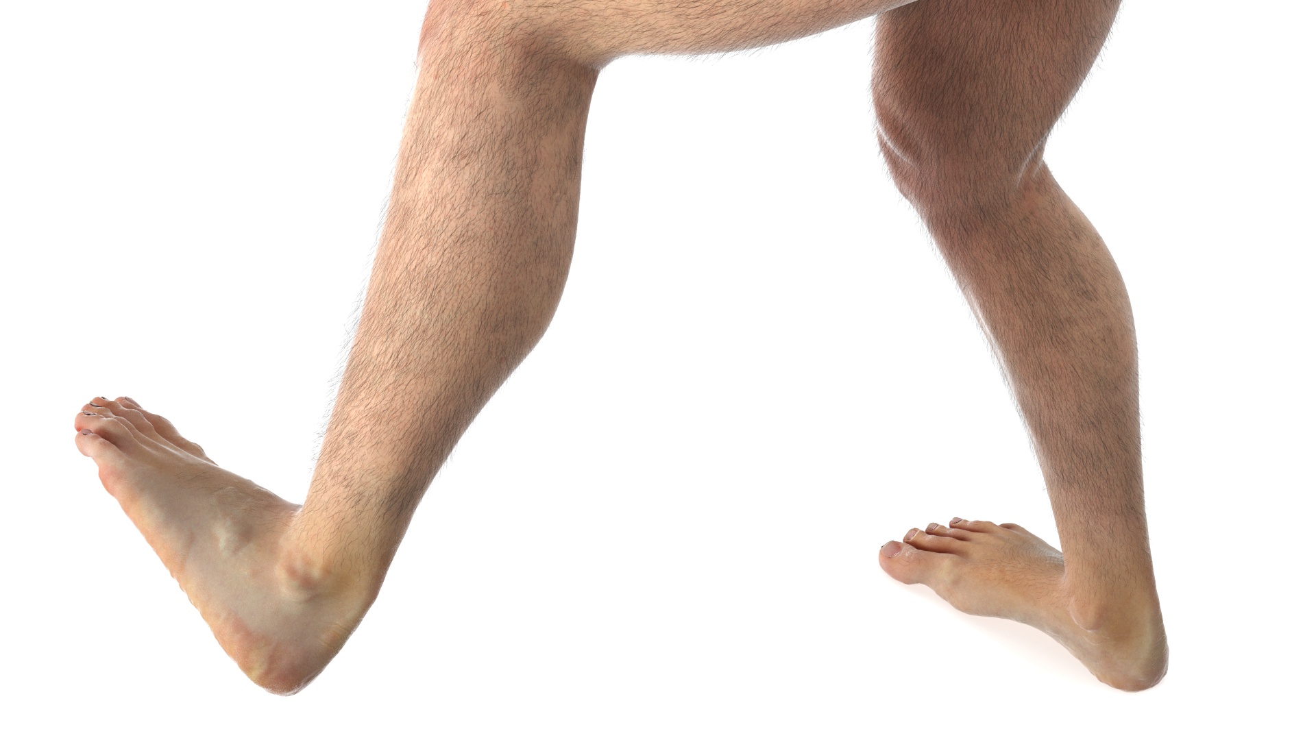 Realistic Human Male Legs Rigged 3D