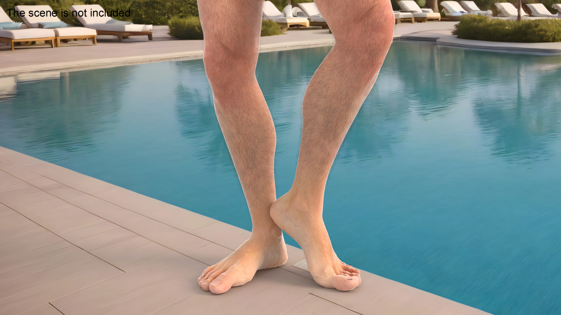 Realistic Human Male Legs Rigged 3D