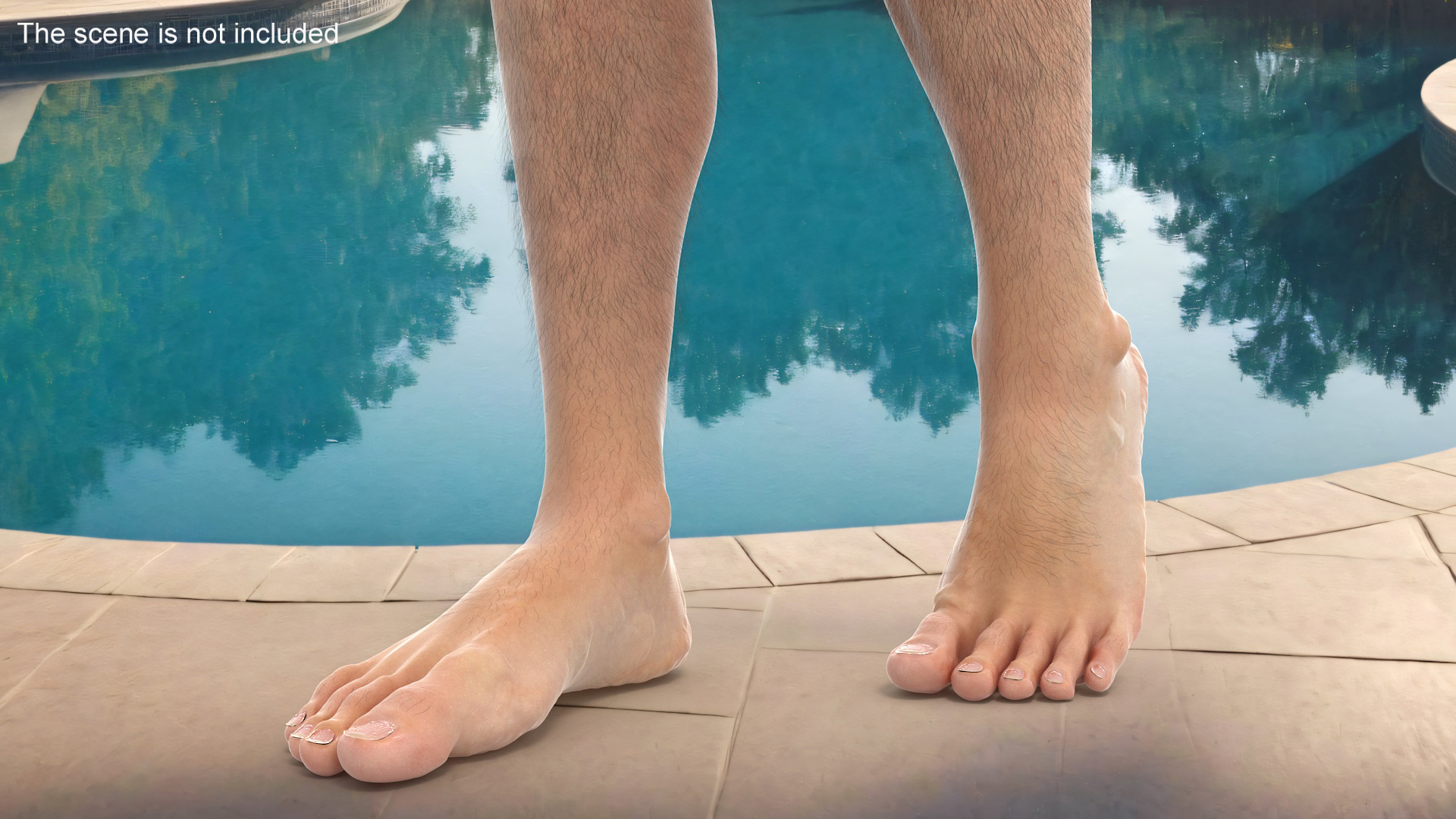 Realistic Human Male Legs Rigged 3D