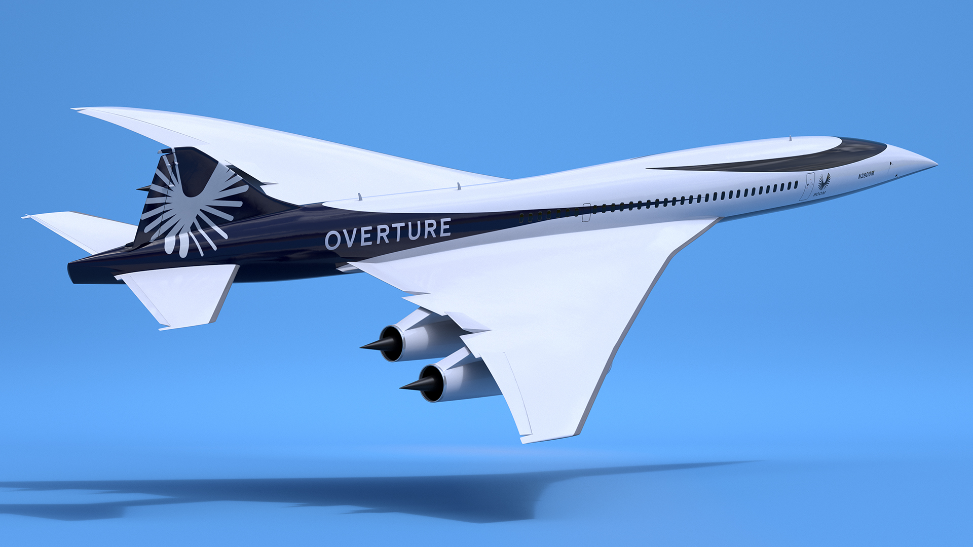 3D Overture Supersonic Jet Aircraft Rigged for Maya model