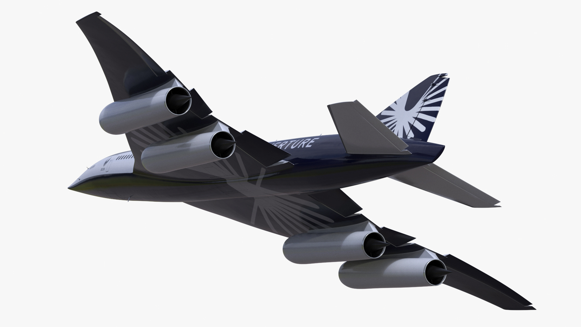 3D Overture Supersonic Jet Aircraft Rigged for Maya model