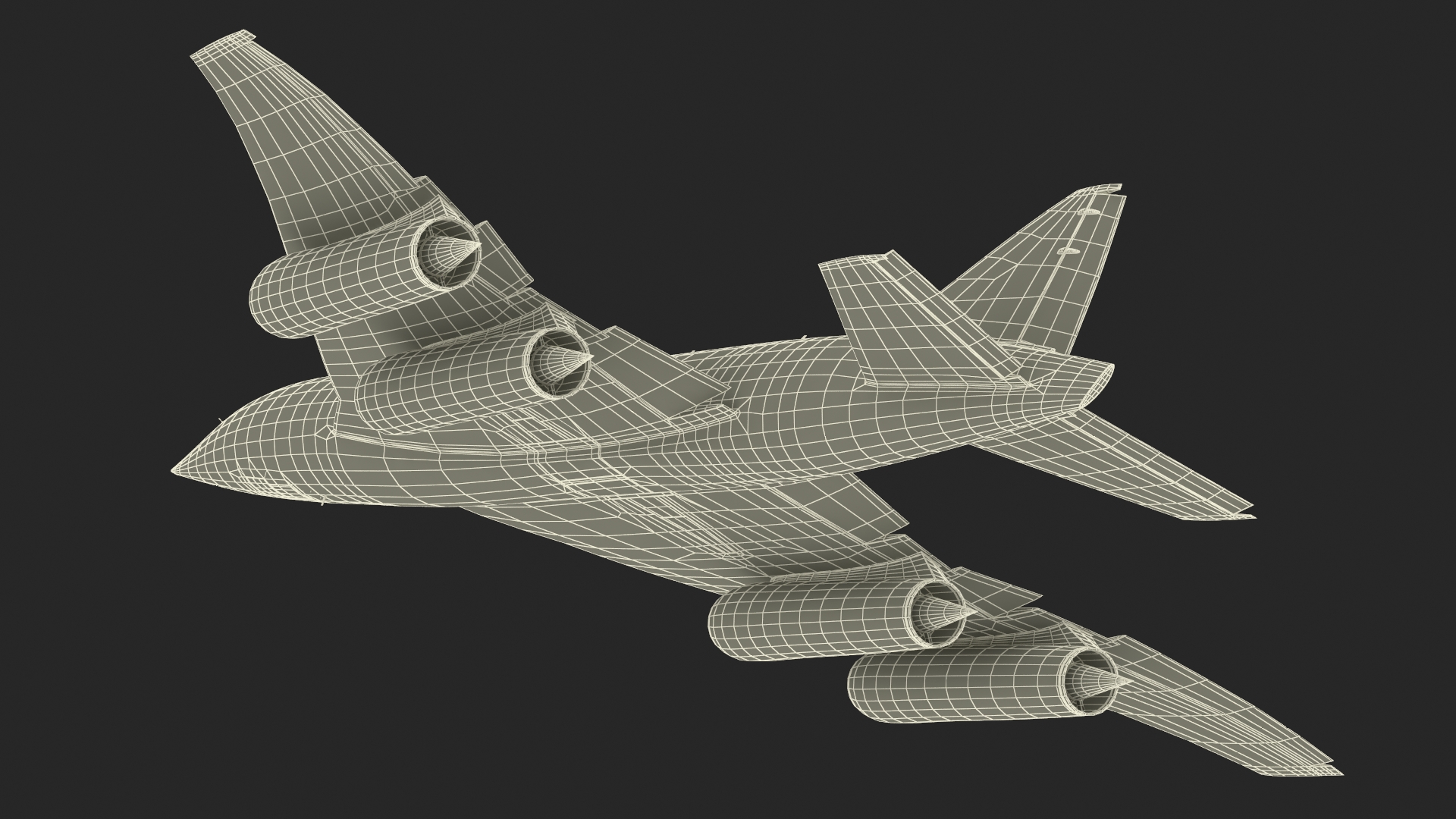 3D Overture Supersonic Jet Aircraft Rigged for Maya model