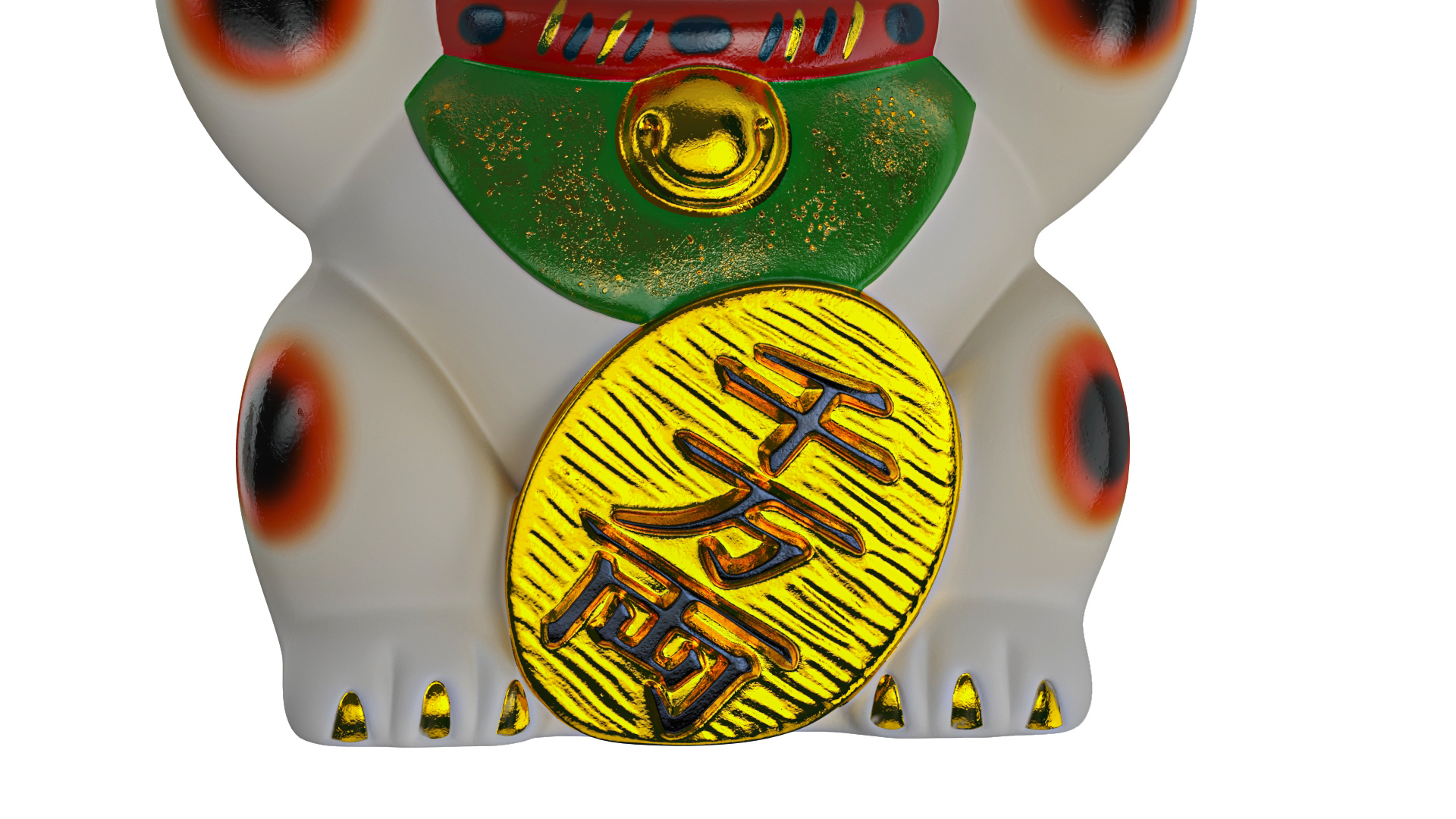 3D Lucky Cat Figurine model