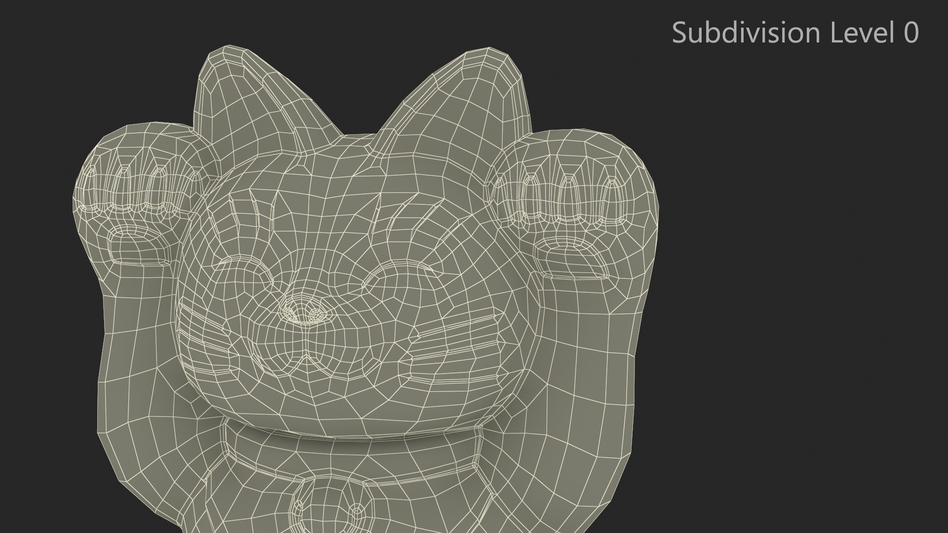 3D Lucky Cat Figurine model