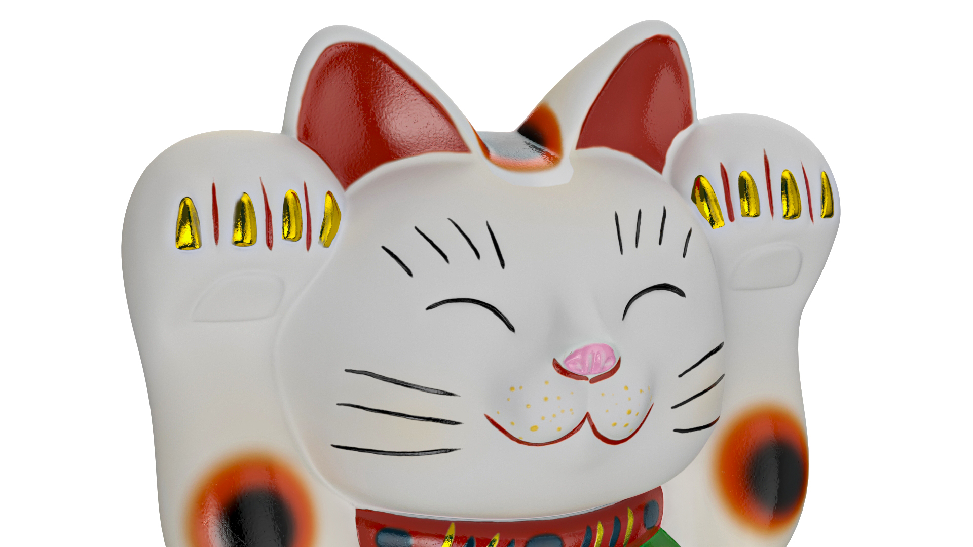 3D Lucky Cat Figurine model