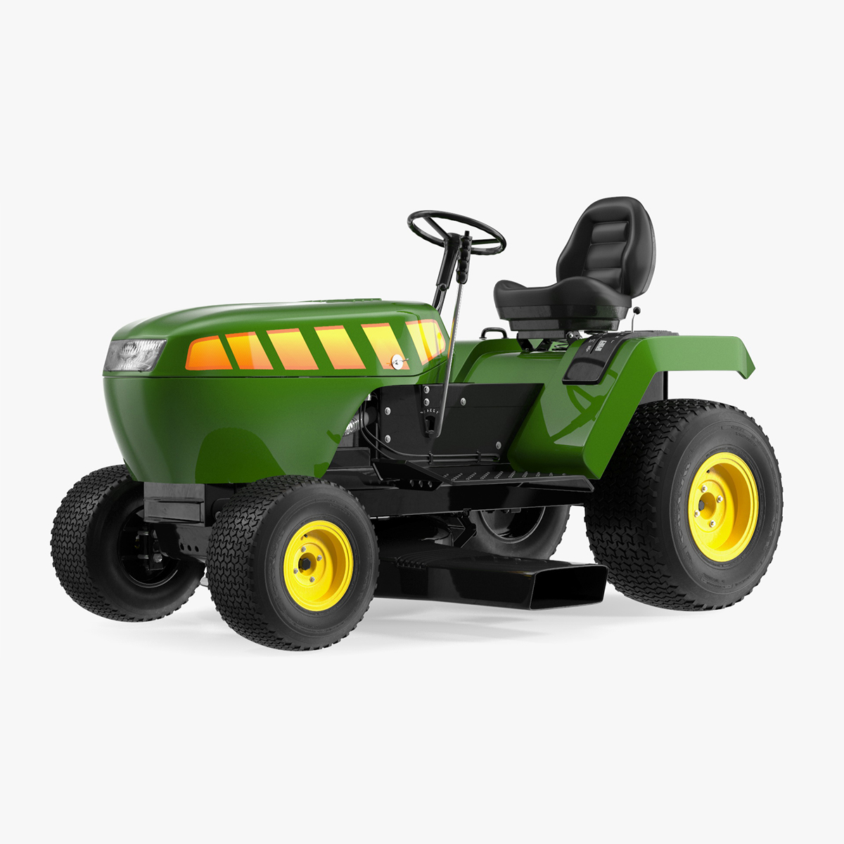 3D Riding Lawn Mower Rigged for Cinema 4D model