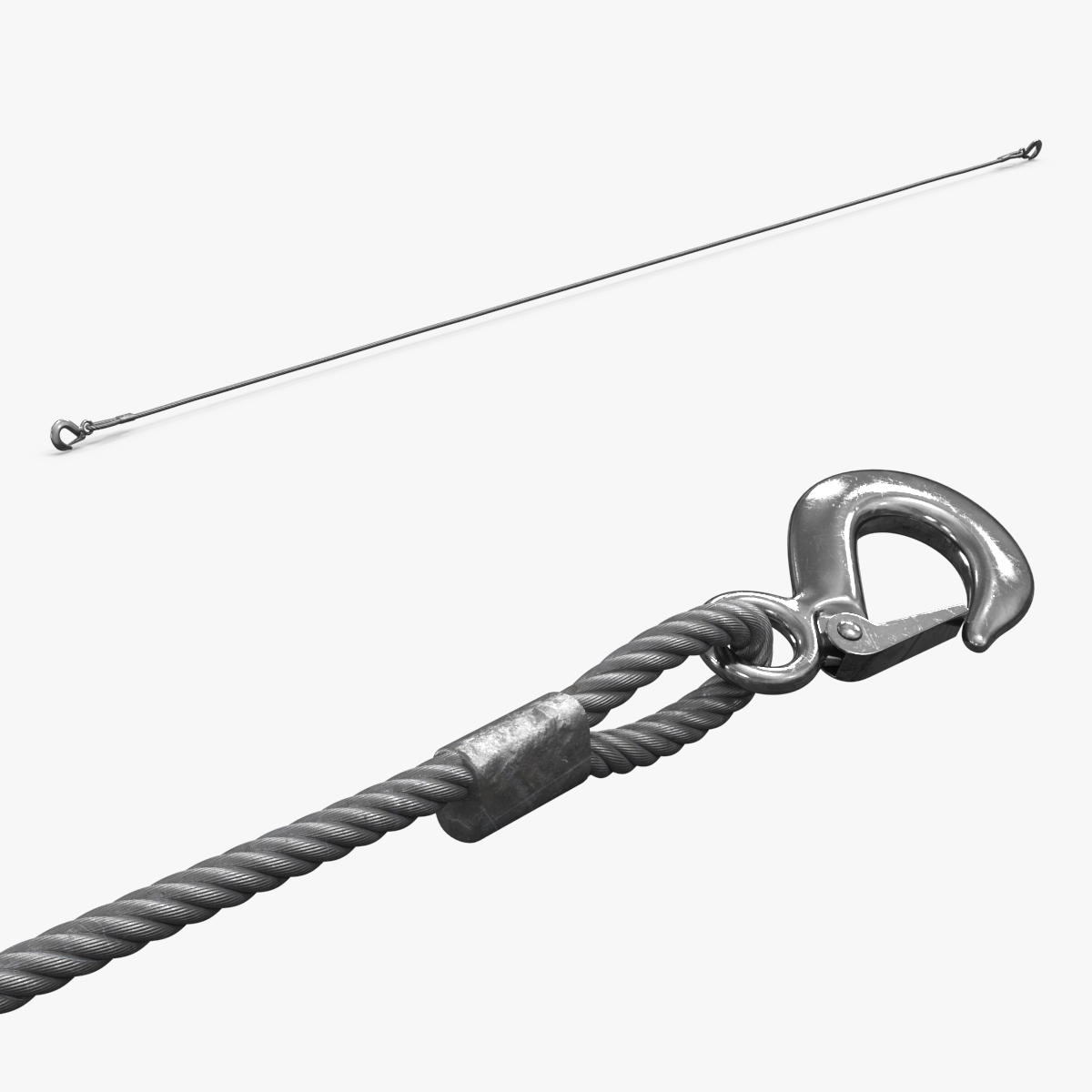 Emergency Towing Steel Wire Cable with Hooks 3m
