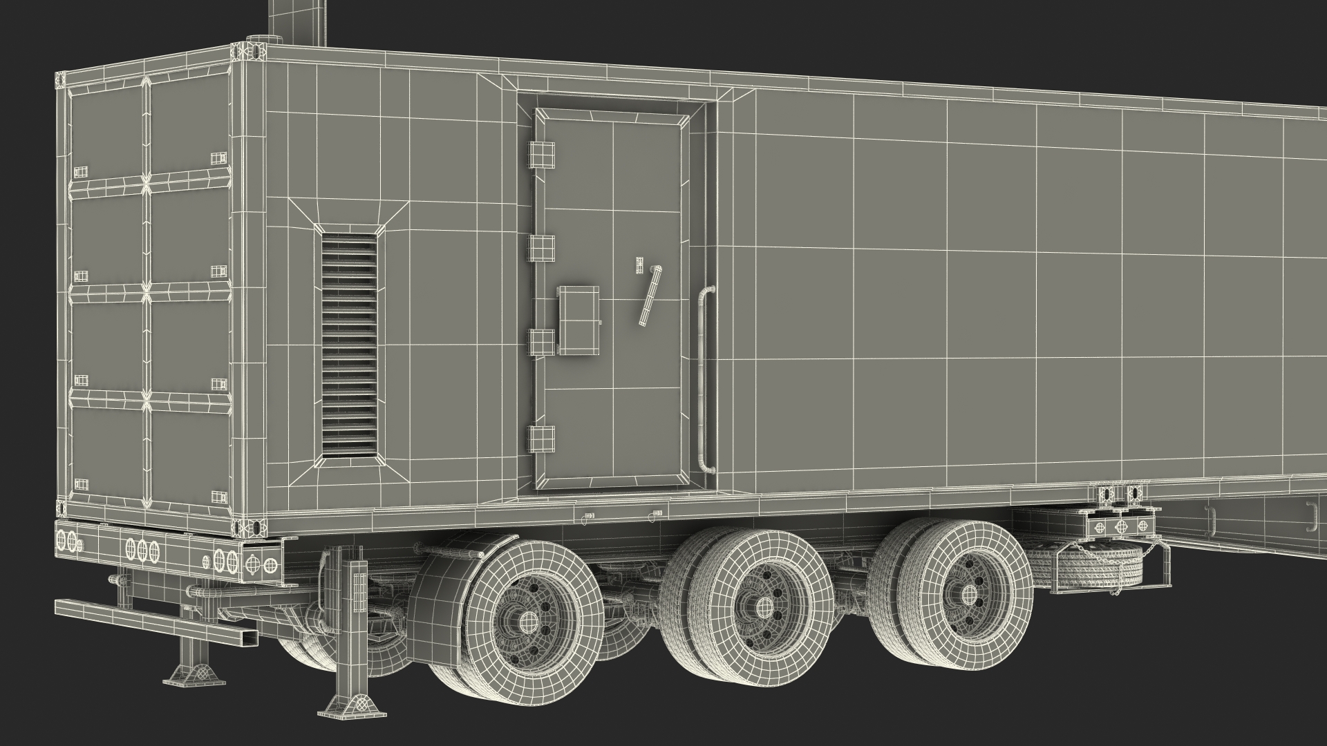 Military Battery Control Center Sand Camouflage Rigged 3D model