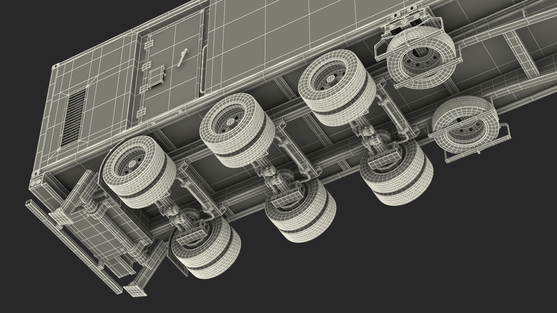 Military Battery Control Center Sand Camouflage Rigged 3D model
