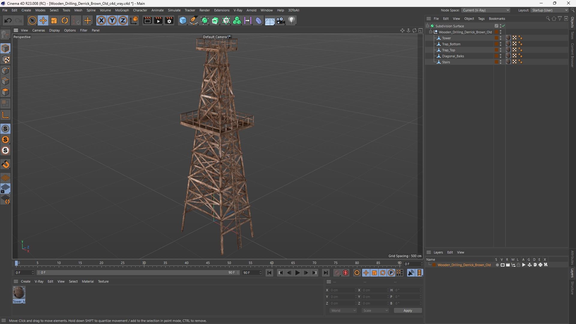 Wooden Drilling Derrick Brown Old - view 12