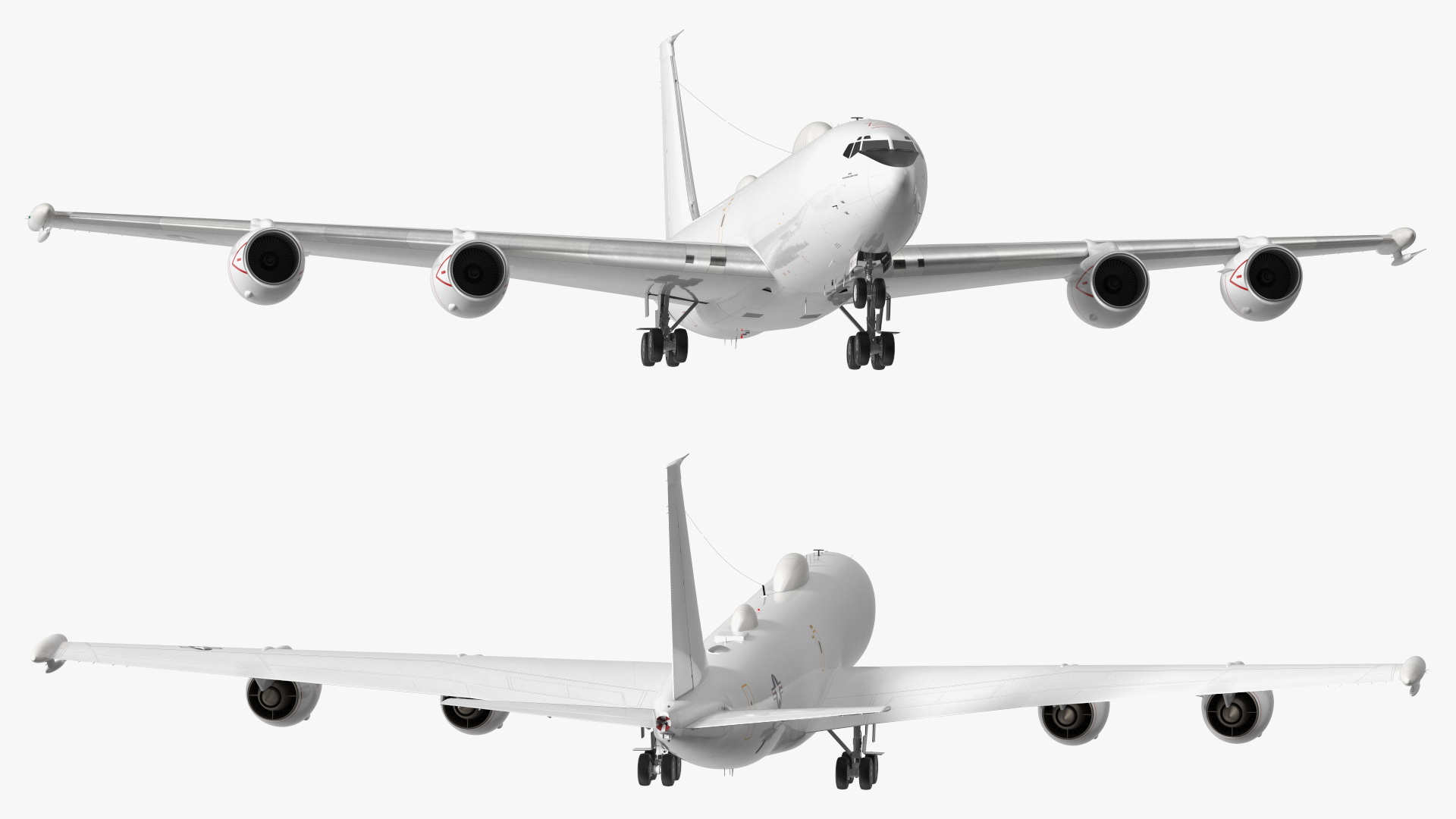3D Boeing E-6 Mercury Aircraft Rigged for Cinema 4D model