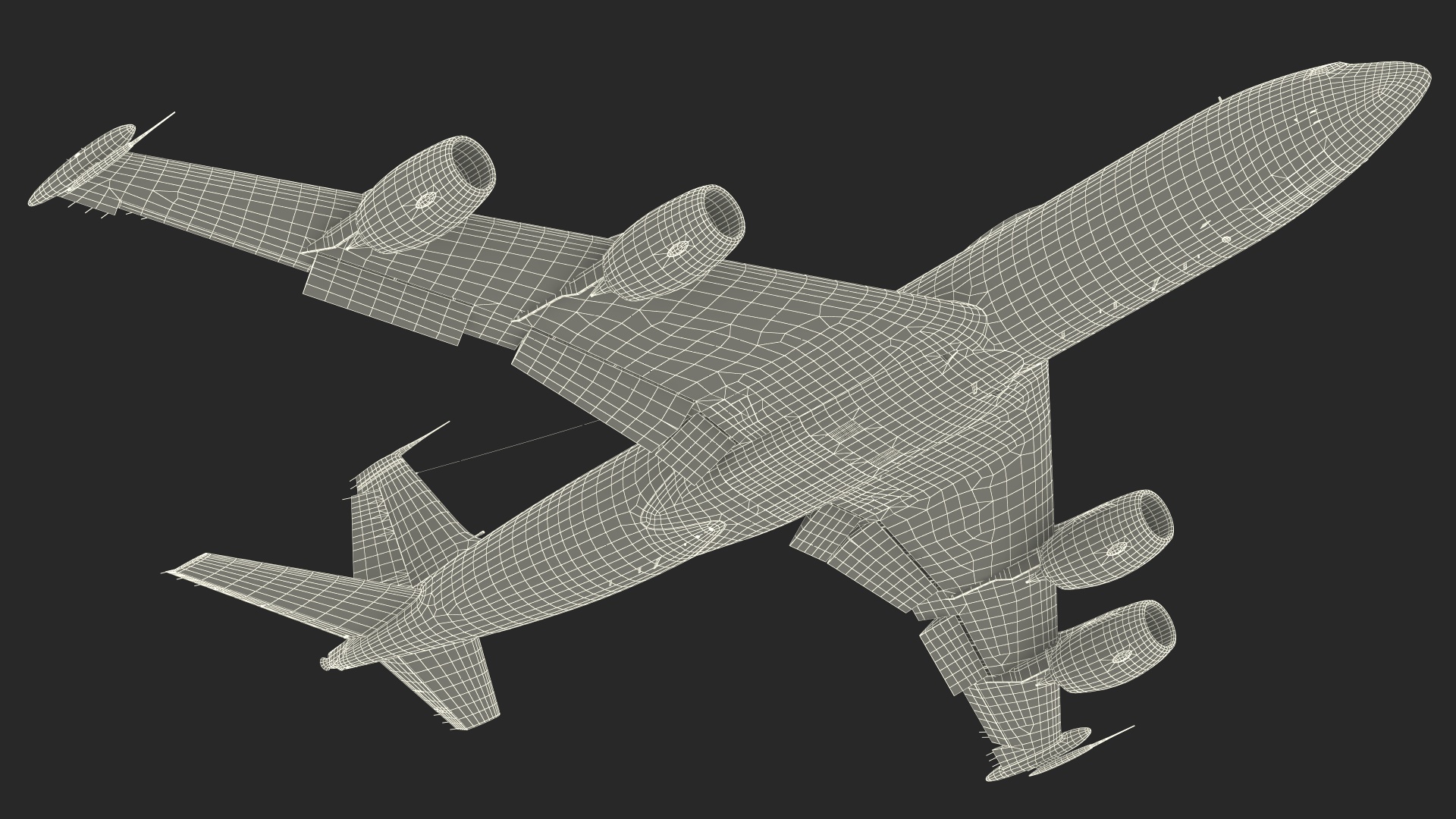 3D Boeing E-6 Mercury Aircraft Rigged for Cinema 4D model