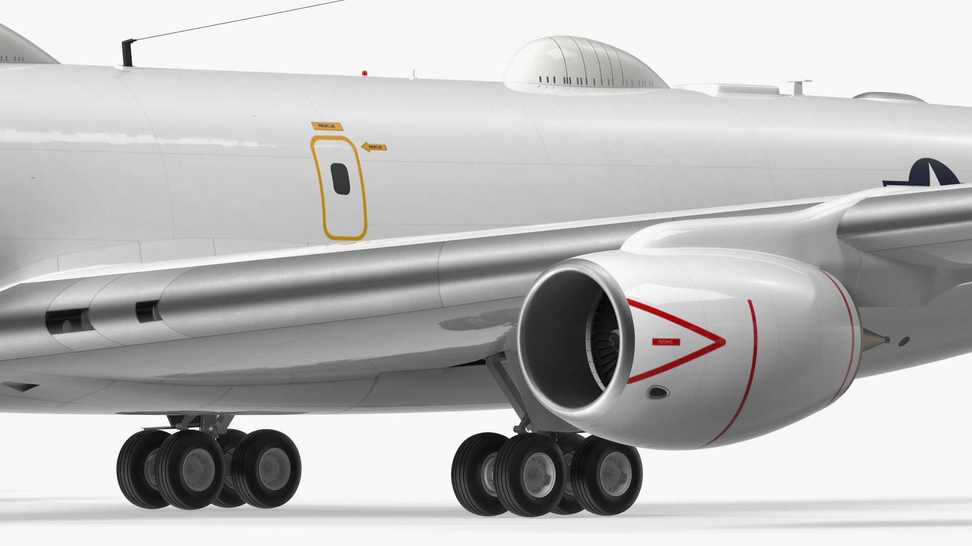 3D Boeing E-6 Mercury Aircraft Rigged for Cinema 4D model