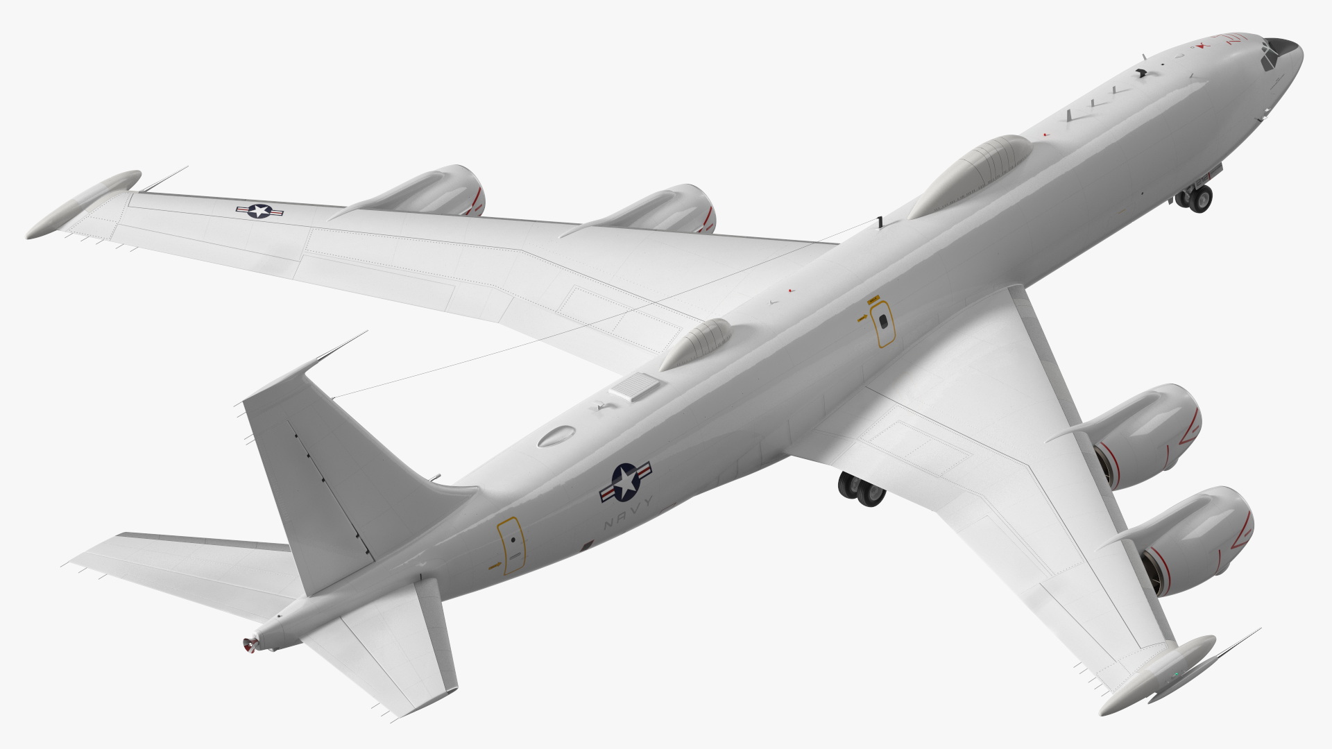 3D Boeing E-6 Mercury Aircraft Rigged for Cinema 4D model