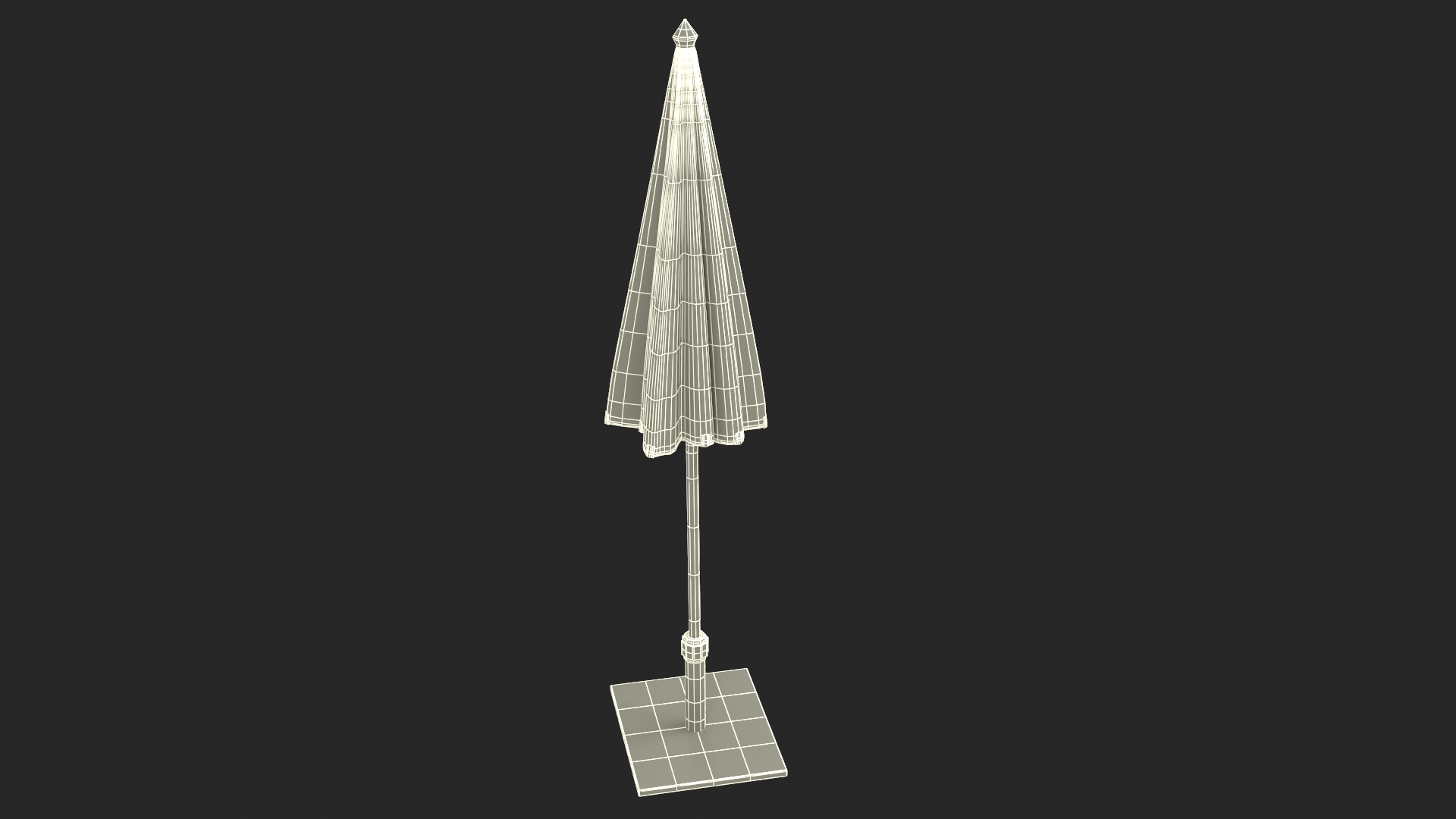 3D model Adjustable Outdoor Patio Umbrella Folded