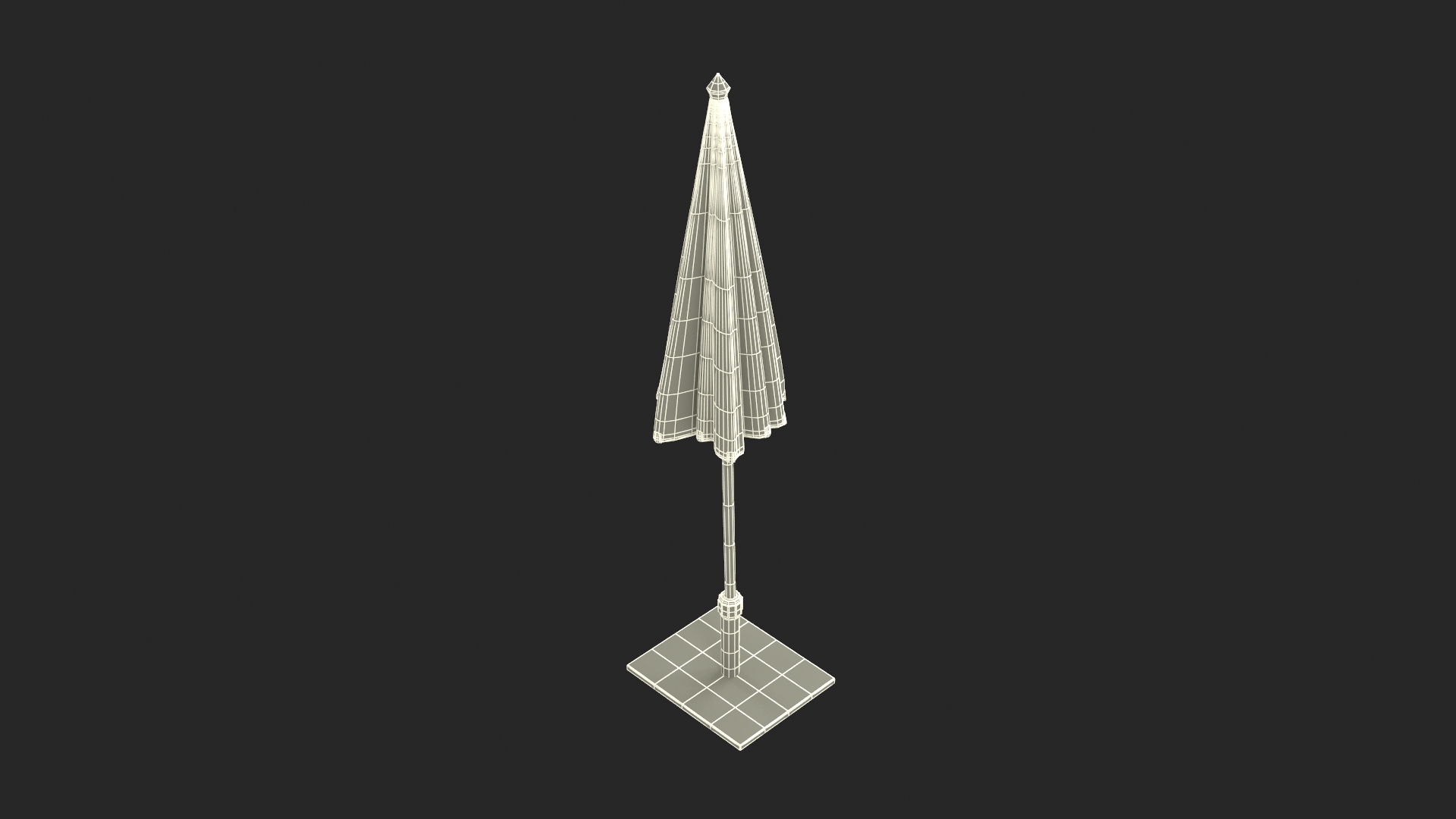 3D model Adjustable Outdoor Patio Umbrella Folded