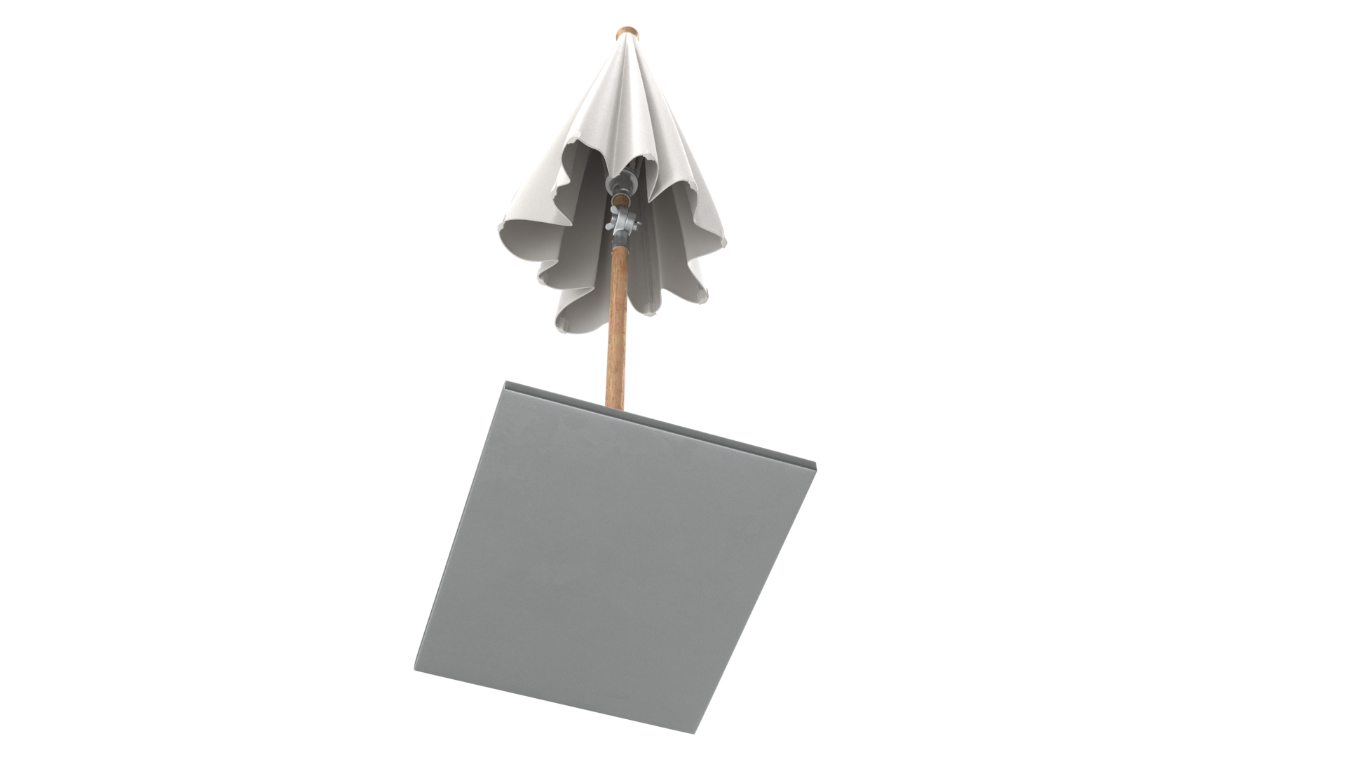 3D model Adjustable Outdoor Patio Umbrella Folded