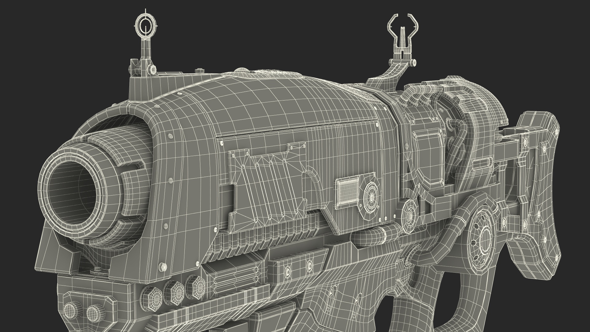3D model Assault Rifle Concept with Bayonet Black