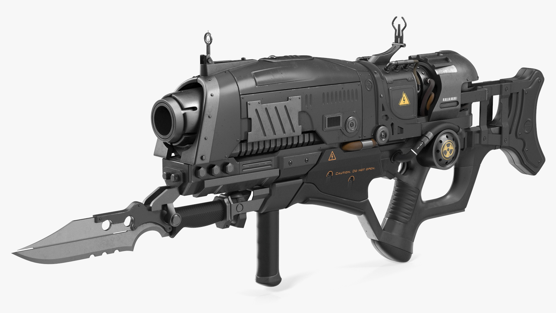 3D model Assault Rifle Concept with Bayonet Black