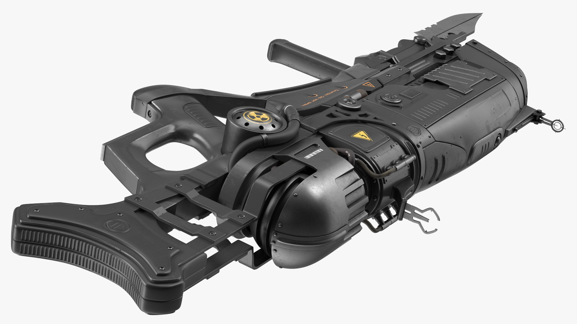 3D model Assault Rifle Concept with Bayonet Black