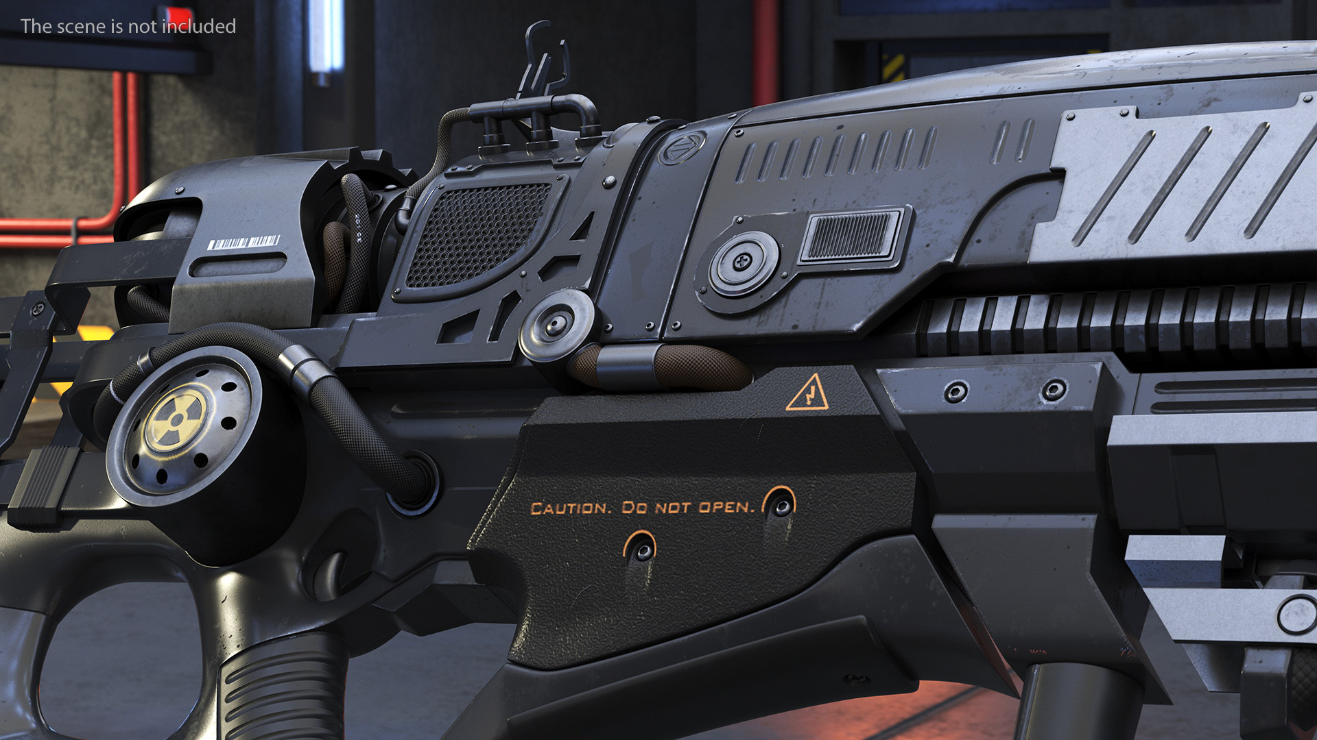 3D model Assault Rifle Concept with Bayonet Black