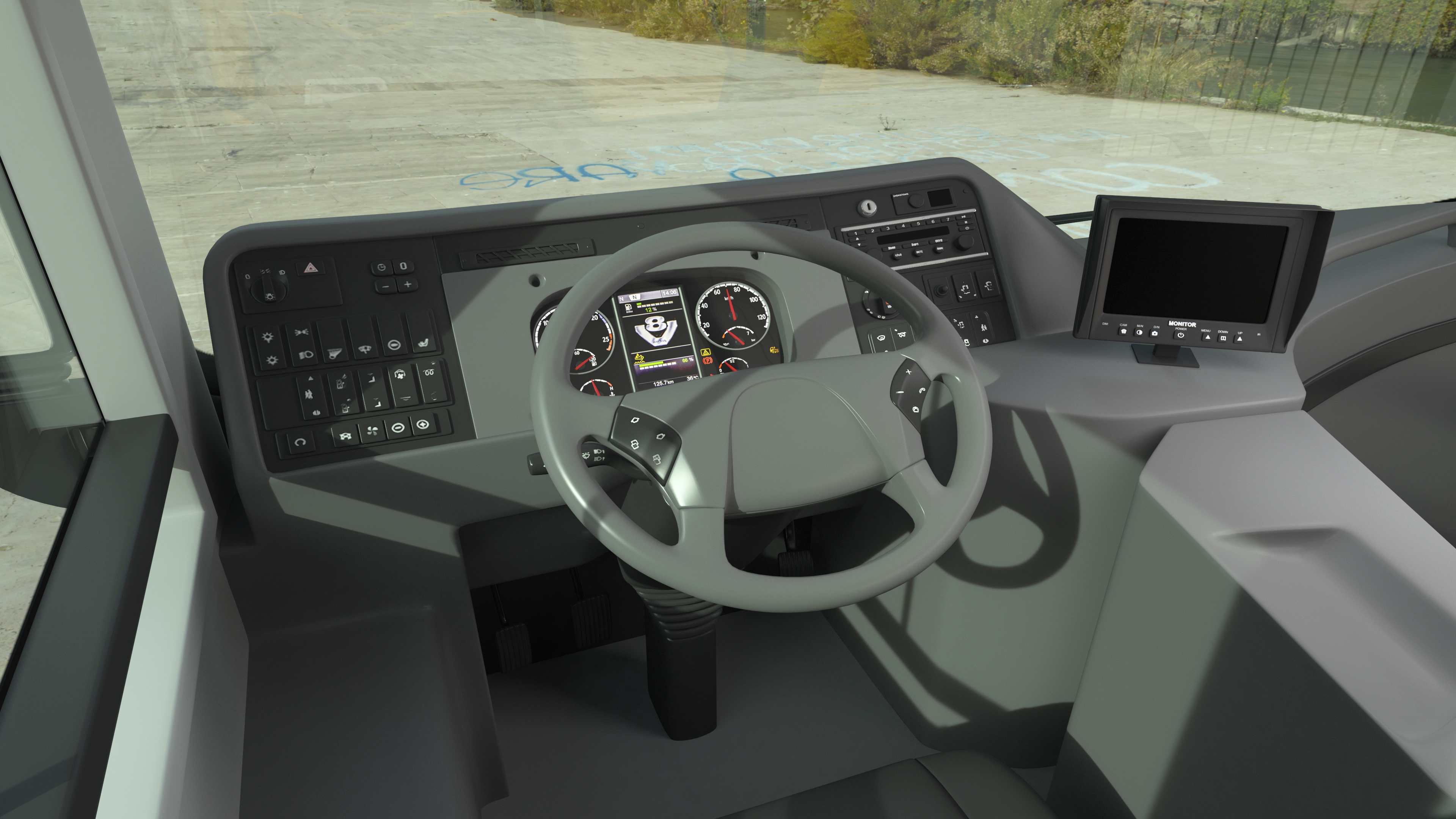 Open Top Double Decker Tour Bus Rigged for Cinema 4D 3D