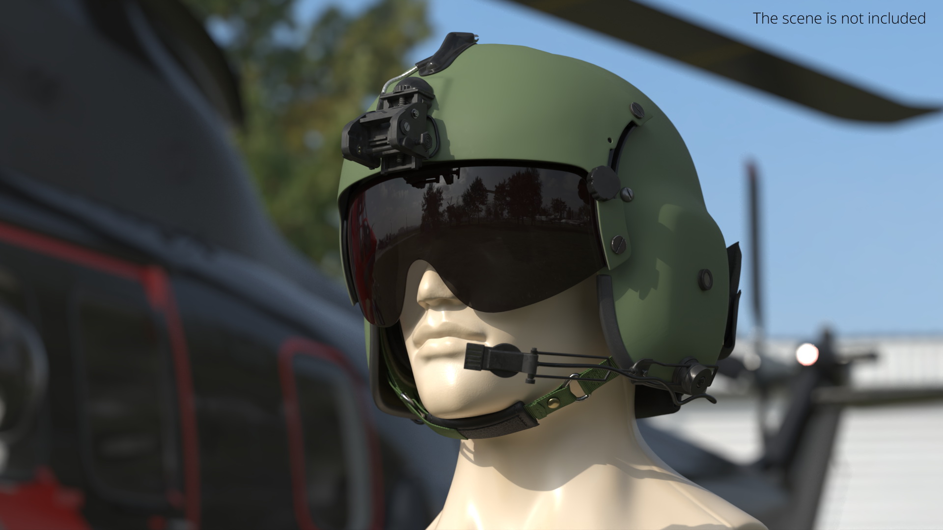Aviation Flight Helmet on Display Mannequin