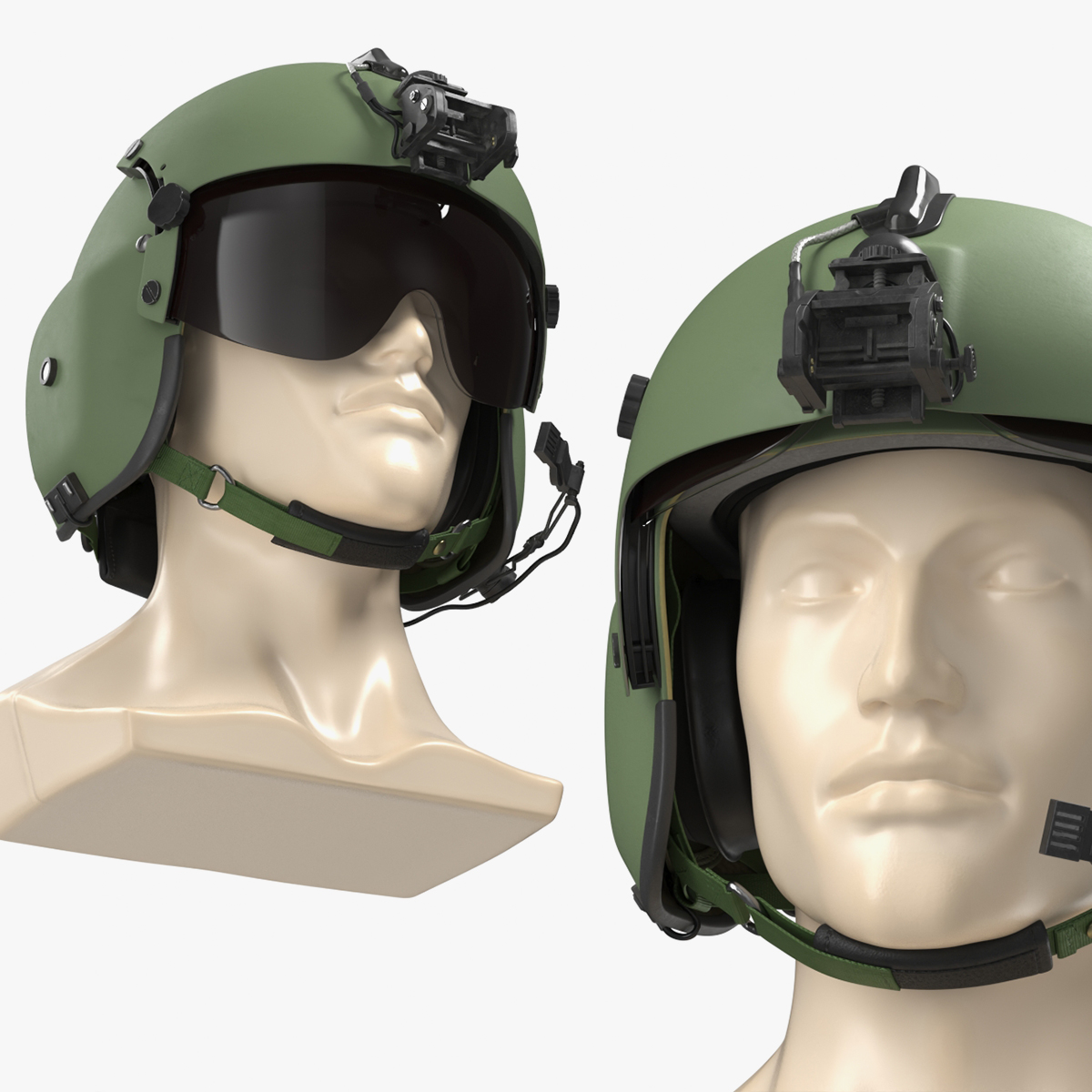 Aviation Flight Helmet on Display Mannequin