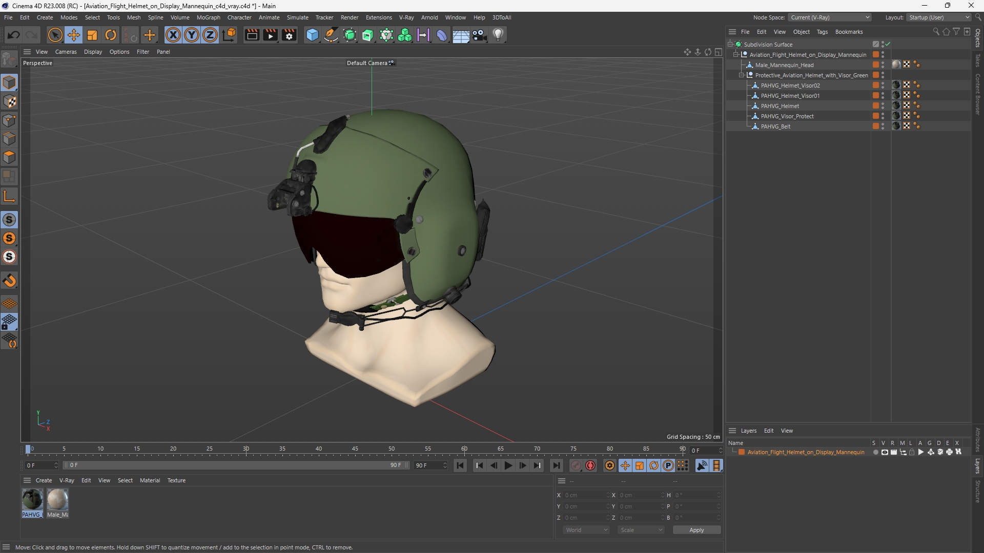 Aviation Flight Helmet on Display Mannequin, view 11