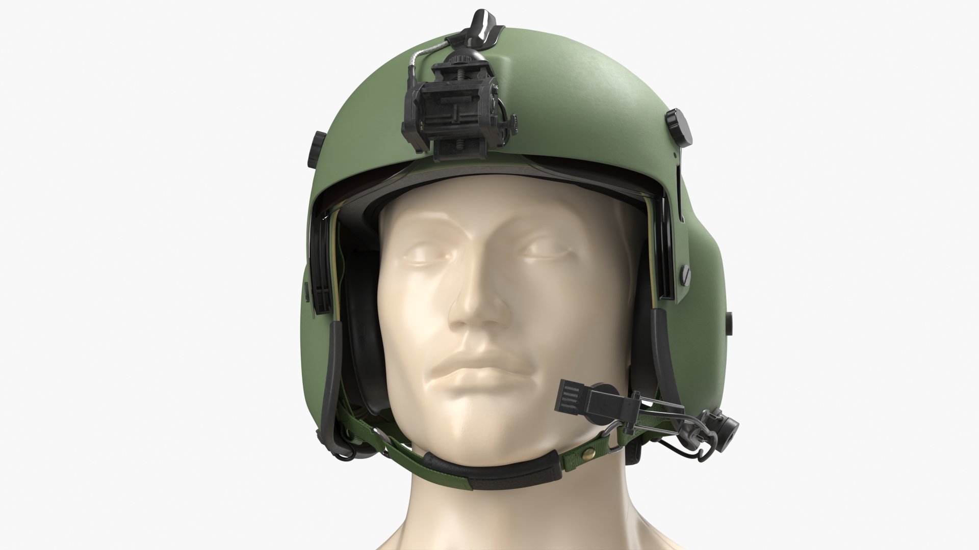 Aviation Flight Helmet on Display Mannequin, view 3
