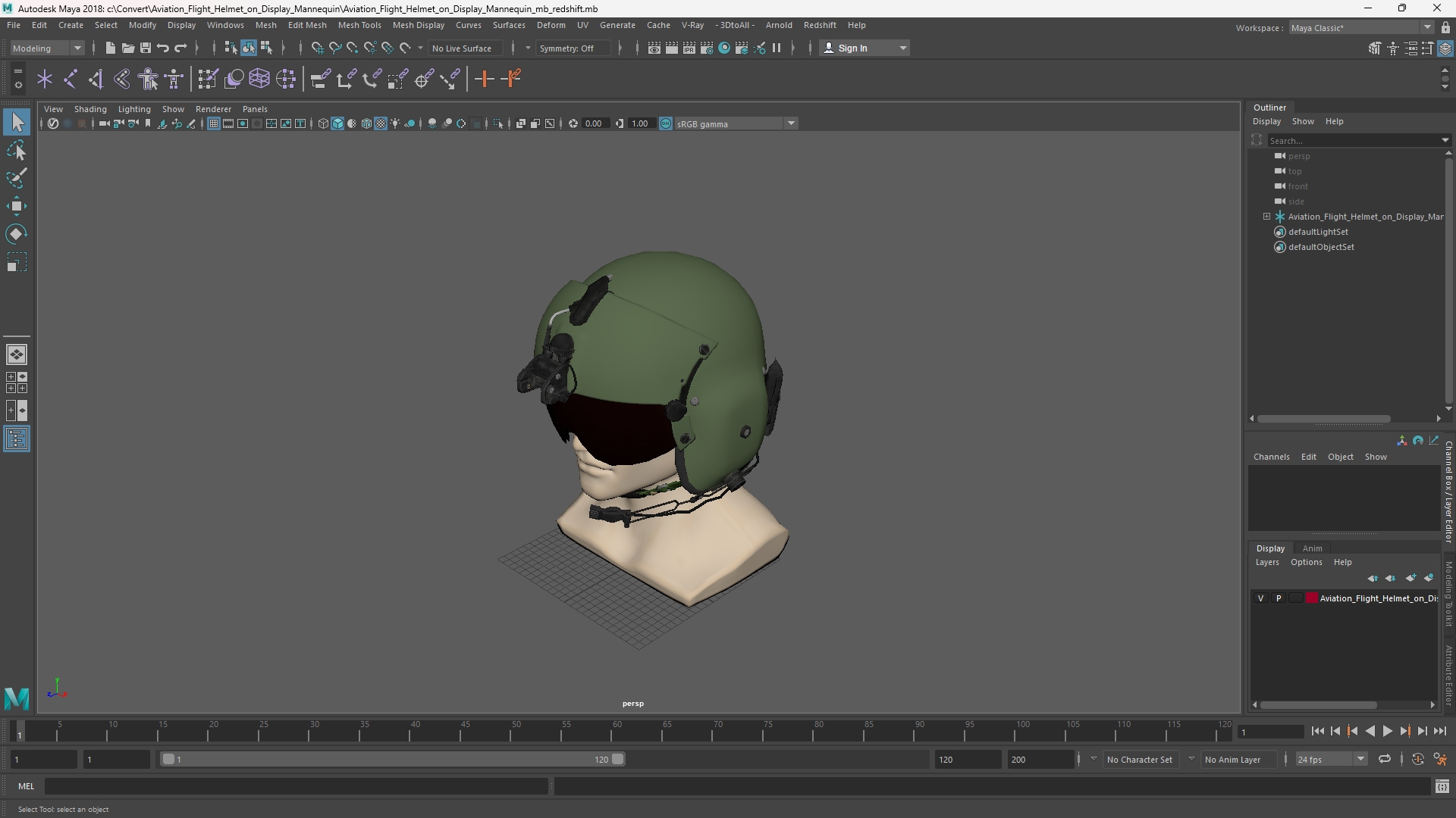 Aviation Flight Helmet on Display Mannequin, view 10