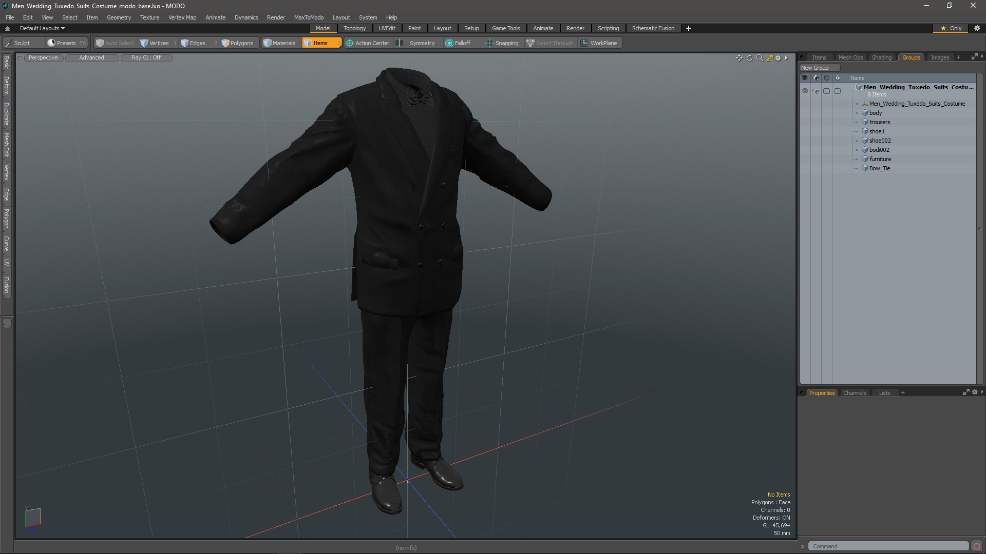 Men Wedding Tuxedo Suits Costume 3D