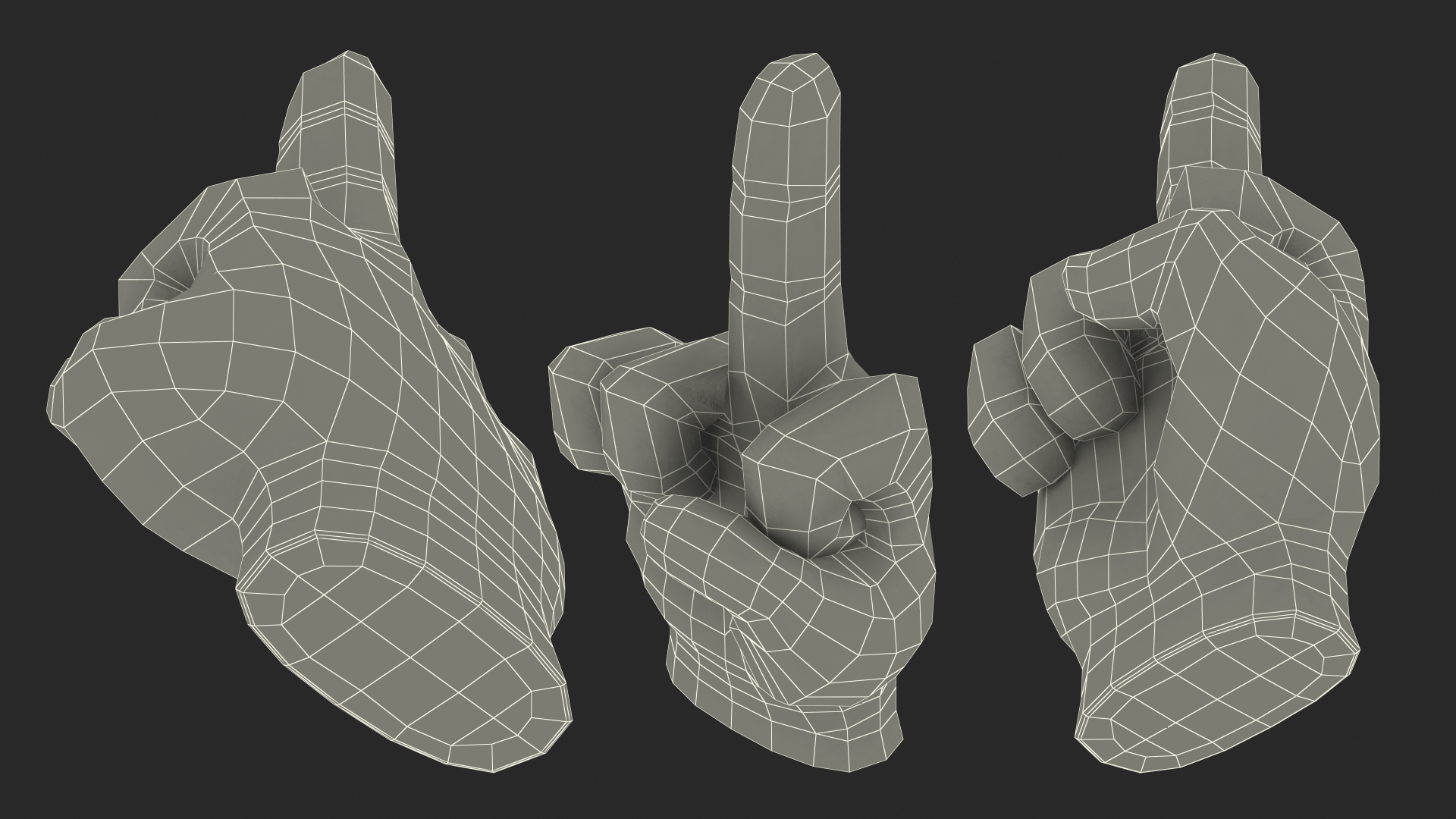 Middle Finger Emoji 3D model