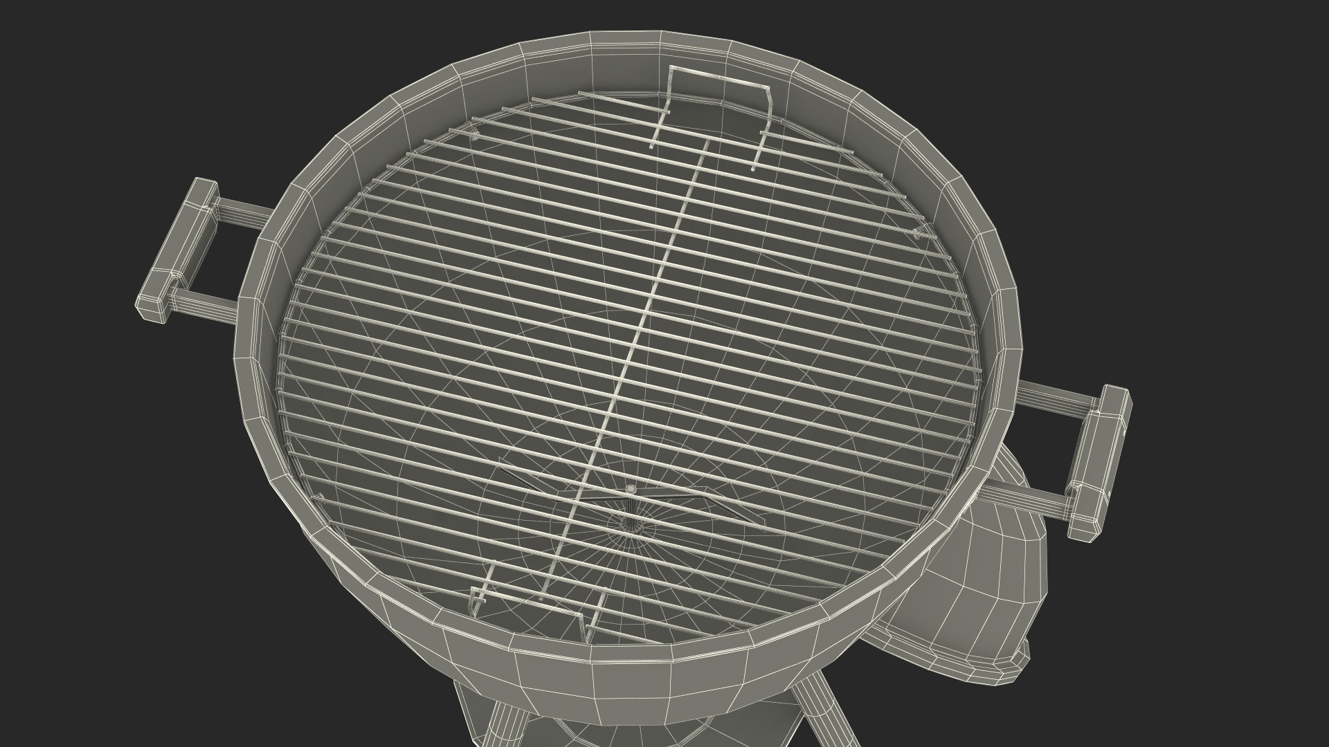 Classic Charcoal Grill with Wheels 3D model