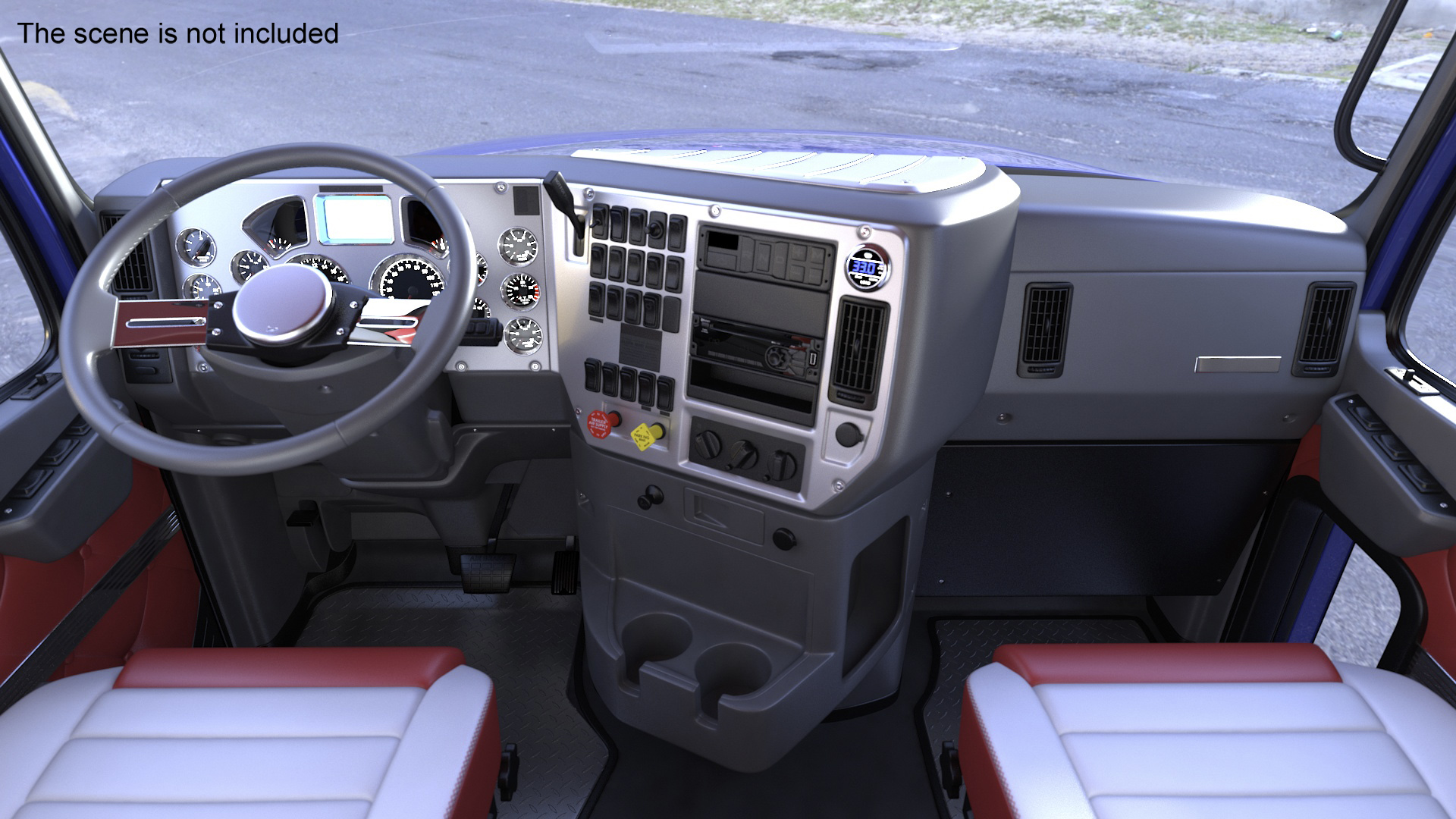 3D model Freight Truck with LNG Transport Trailer