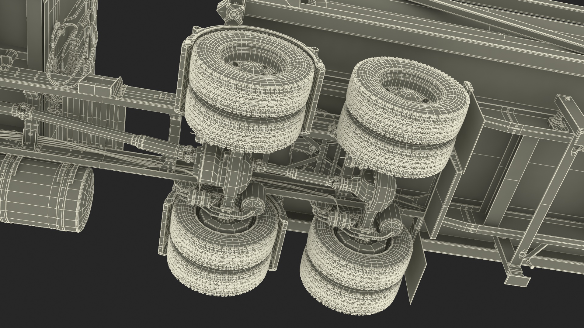 3D model Freight Truck with LNG Transport Trailer