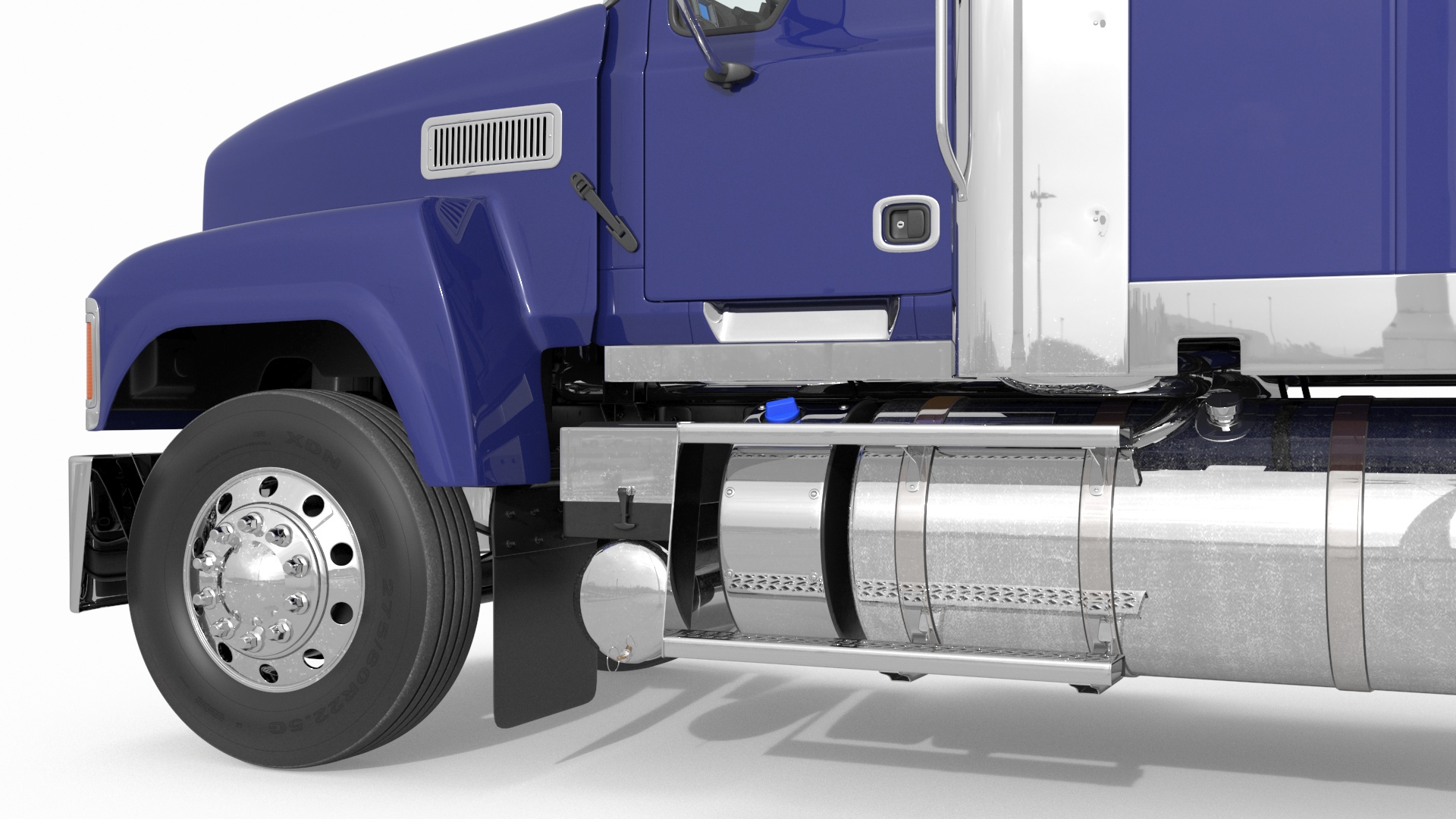 3D model Freight Truck with LNG Transport Trailer
