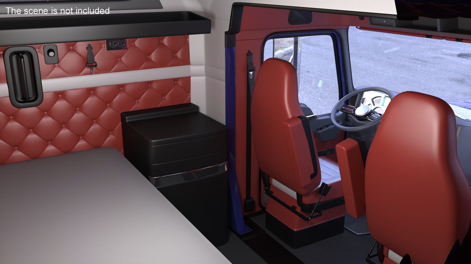 3D model Freight Truck with LNG Transport Trailer