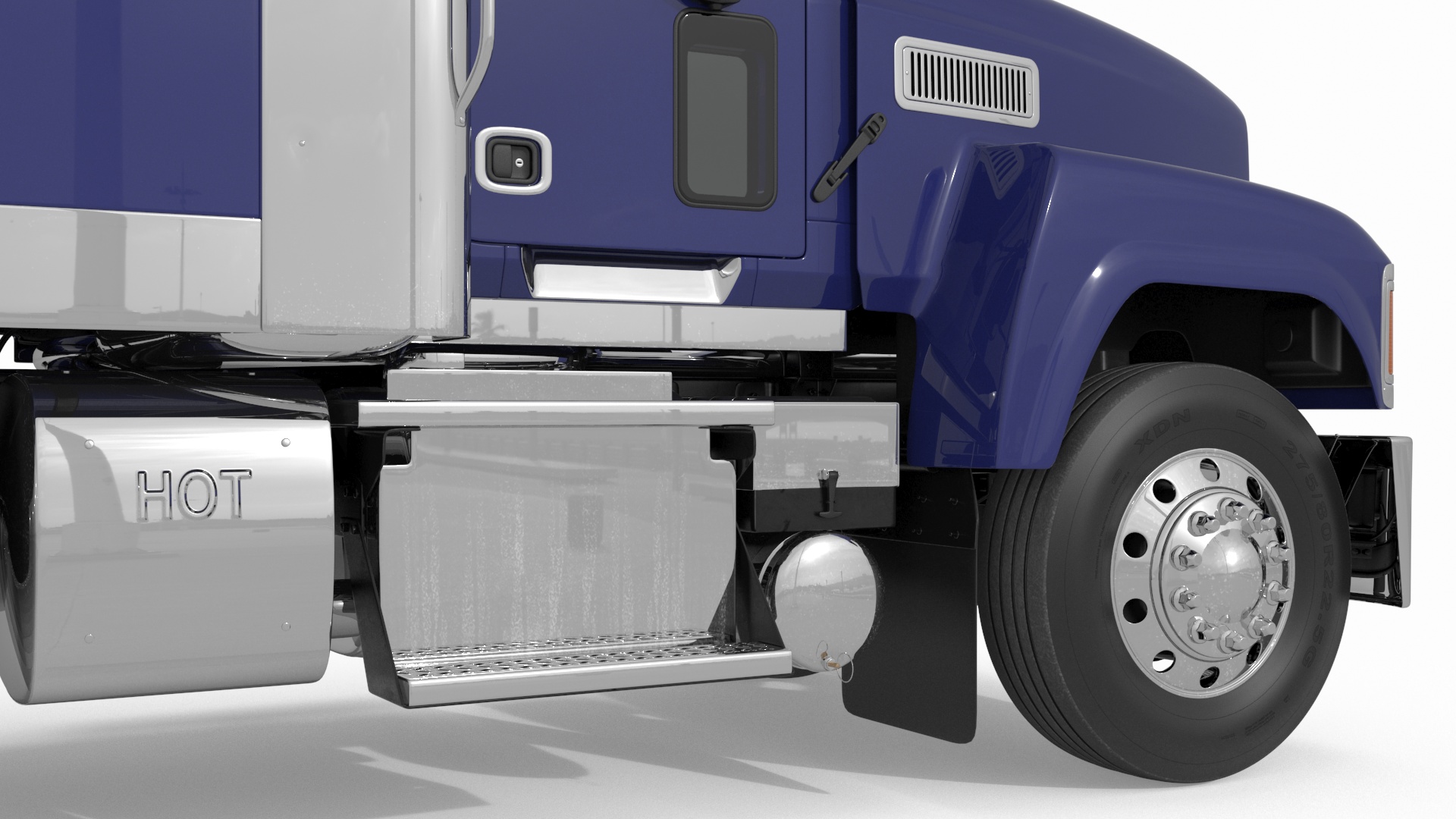 3D model Freight Truck with LNG Transport Trailer