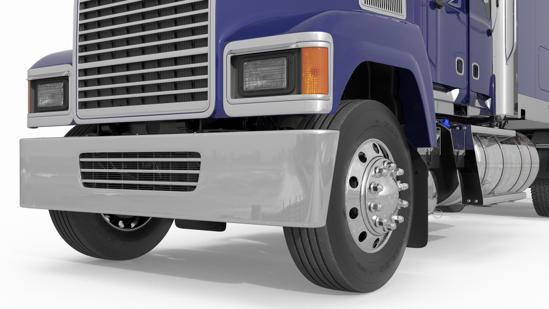 3D model Freight Truck with LNG Transport Trailer