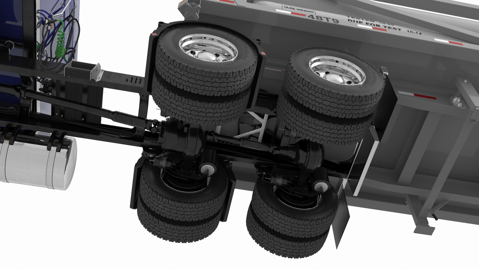 3D model Freight Truck with LNG Transport Trailer