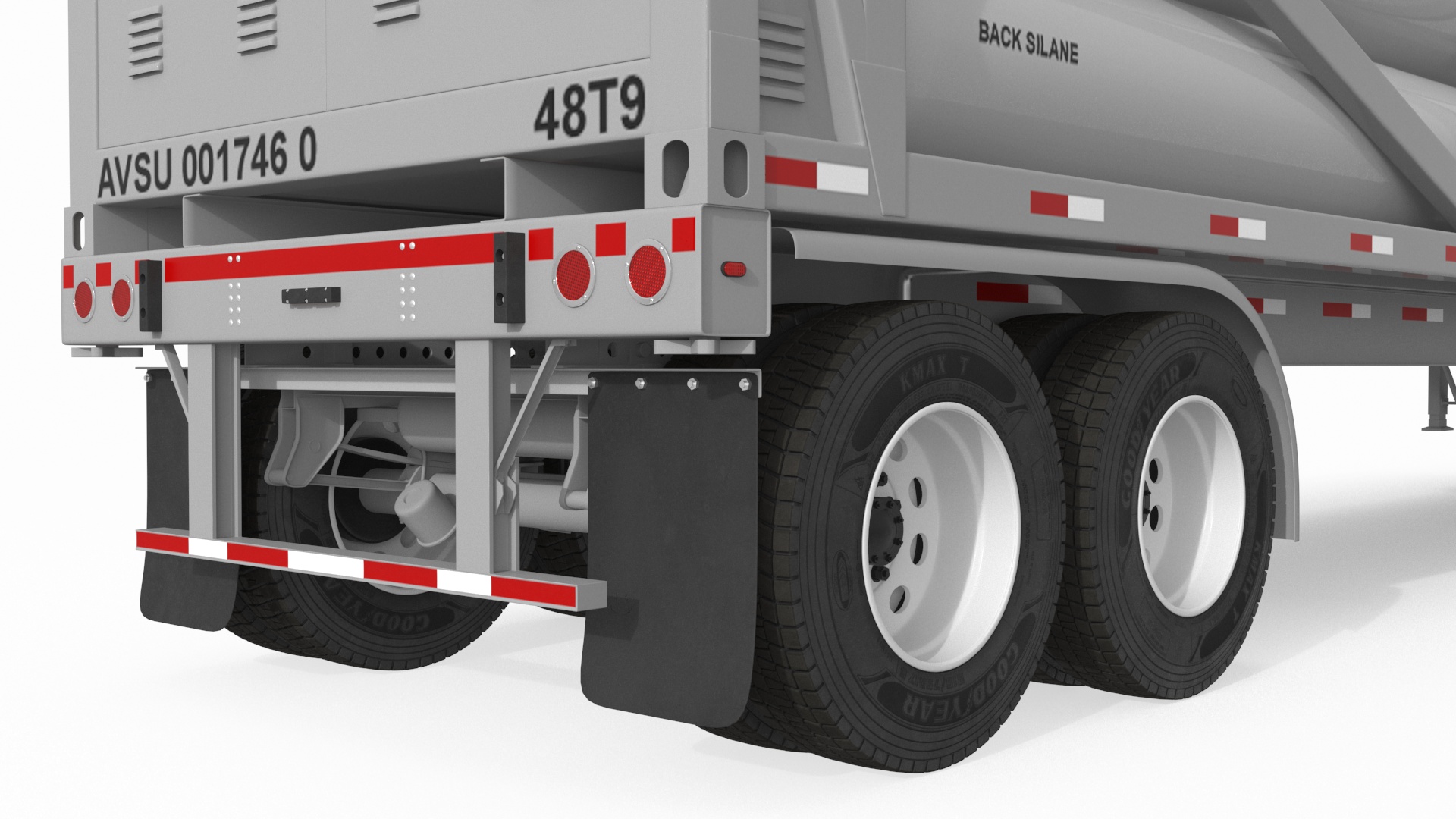 3D model Freight Truck with LNG Transport Trailer