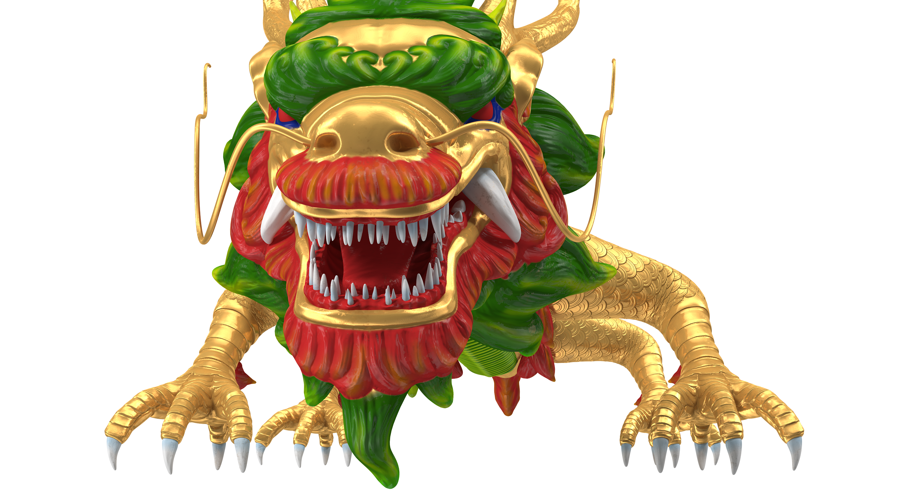 Traditional Chinese Dragon Neutral Pose, view 12
